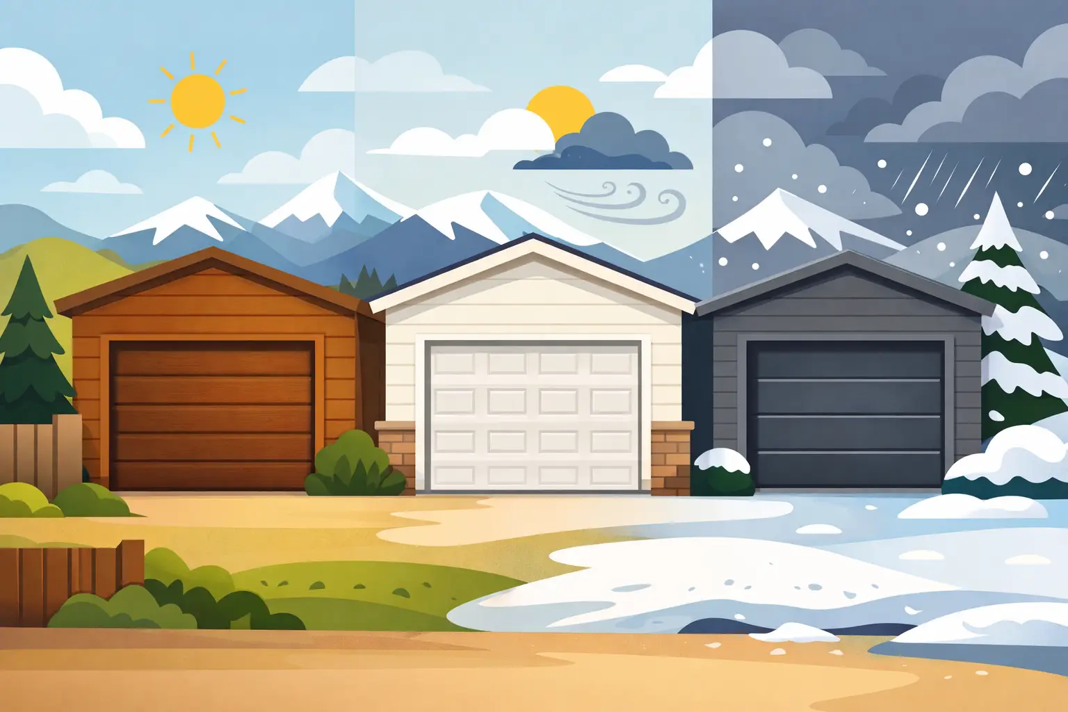 Best Garage Door Materials for Weather in Cheyenne