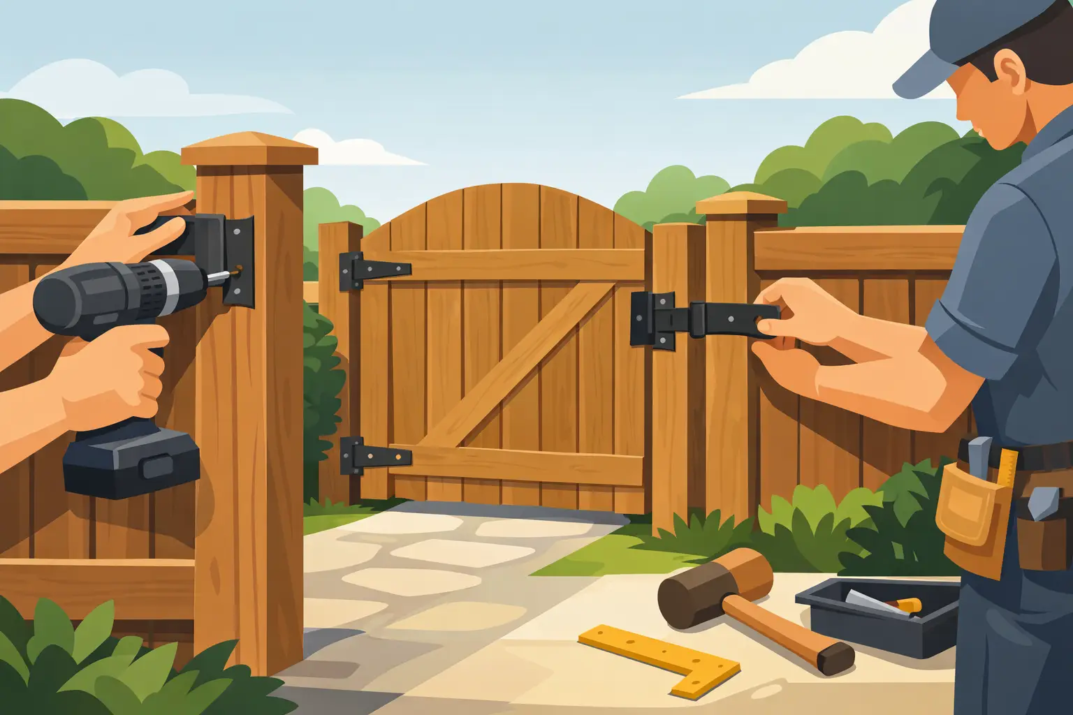 Timber Garden Gate Fitting Done Properly
