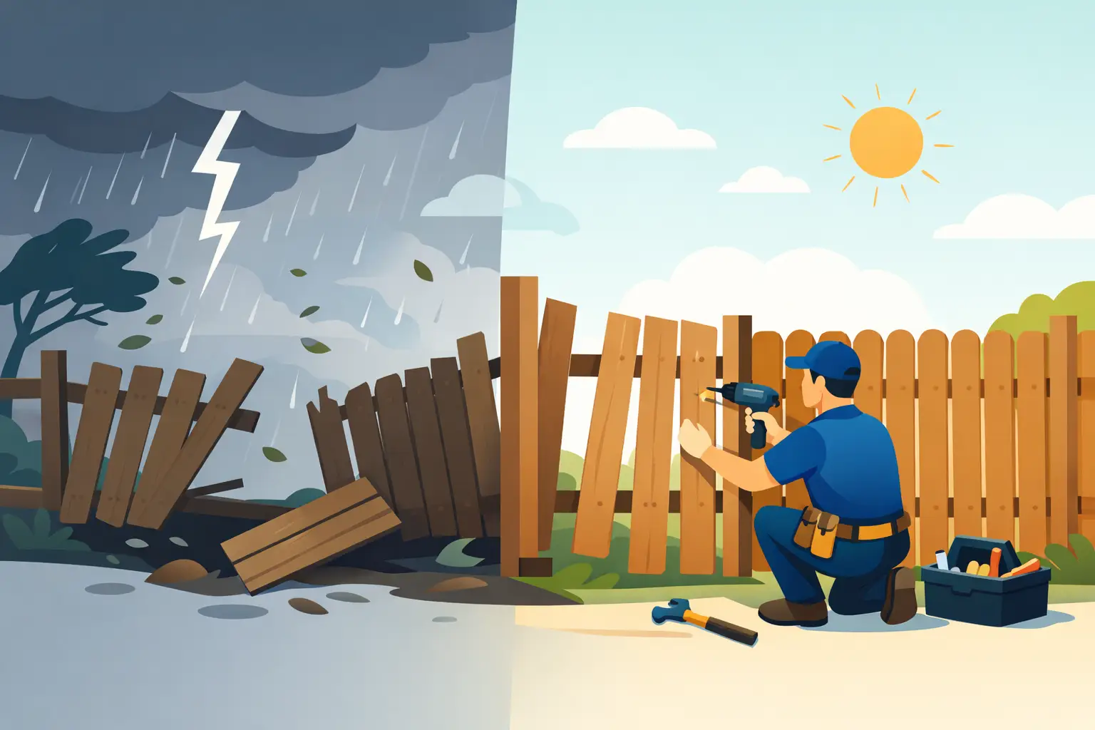 Storm Damaged Fence Repair Explained