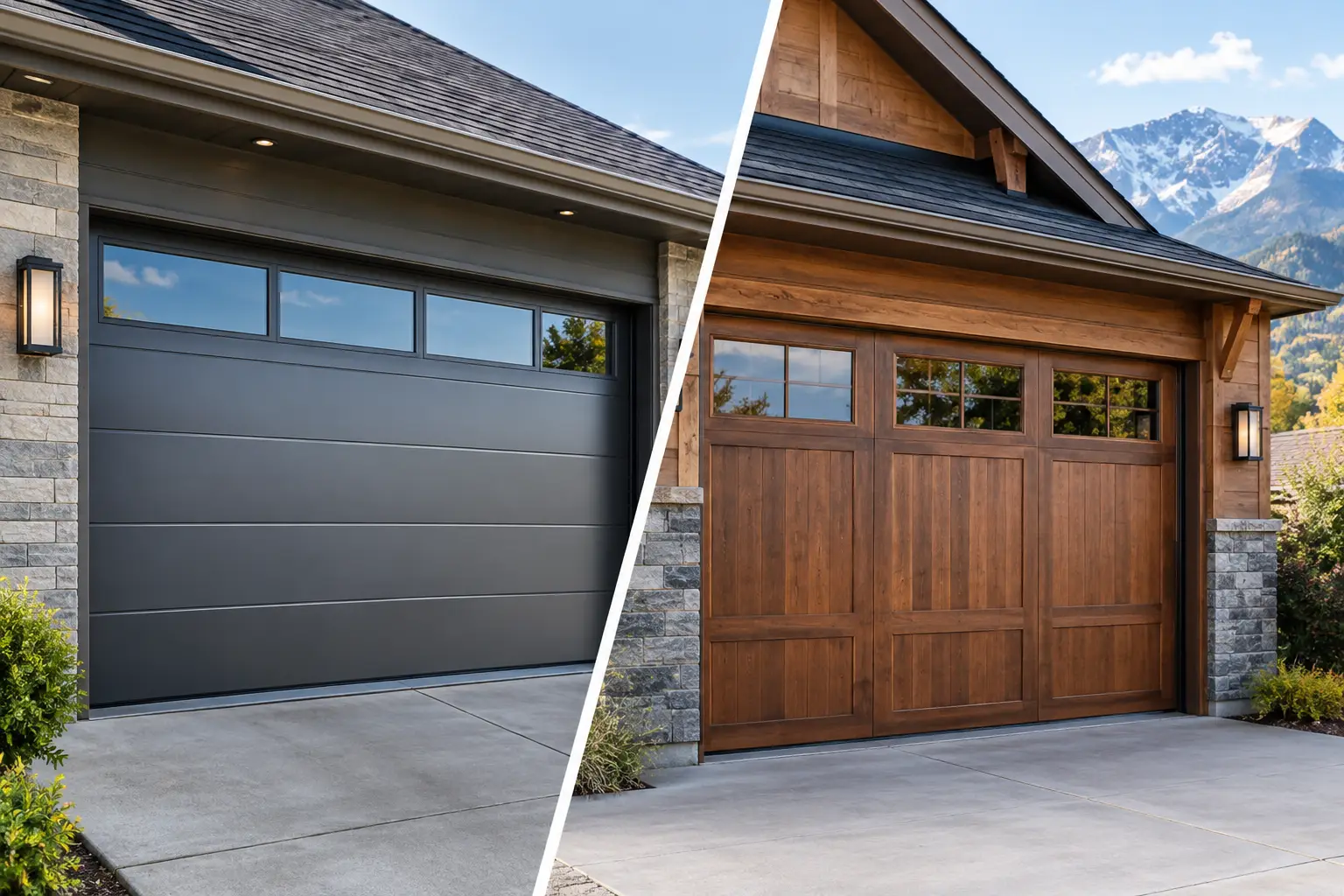 Steel vs Wood Garage Doors for Loveland Homes