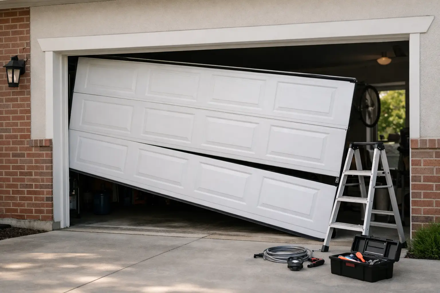 Why Is Garage Door Crooked? Causes and Fixes
