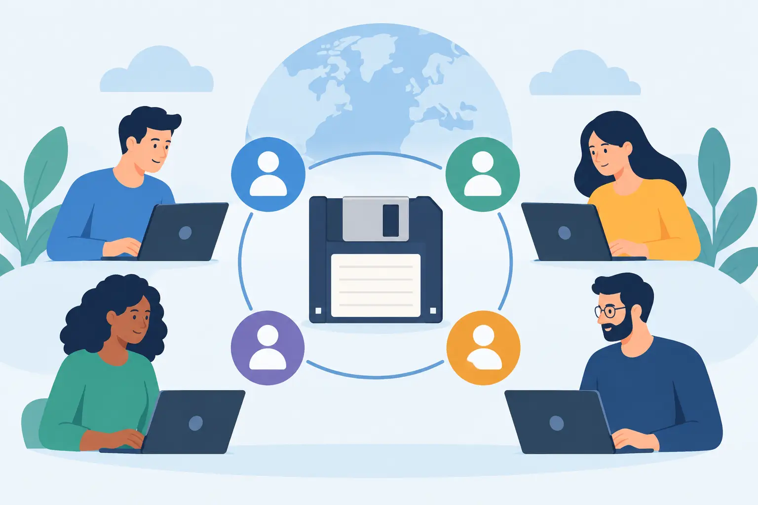 Shared World Access Control Without the Host