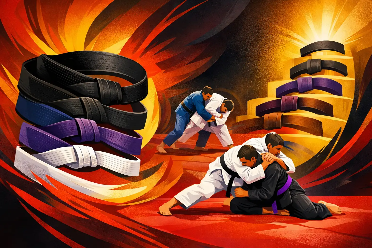 BJJ Belt Progression Steps and What Earns Each Belt