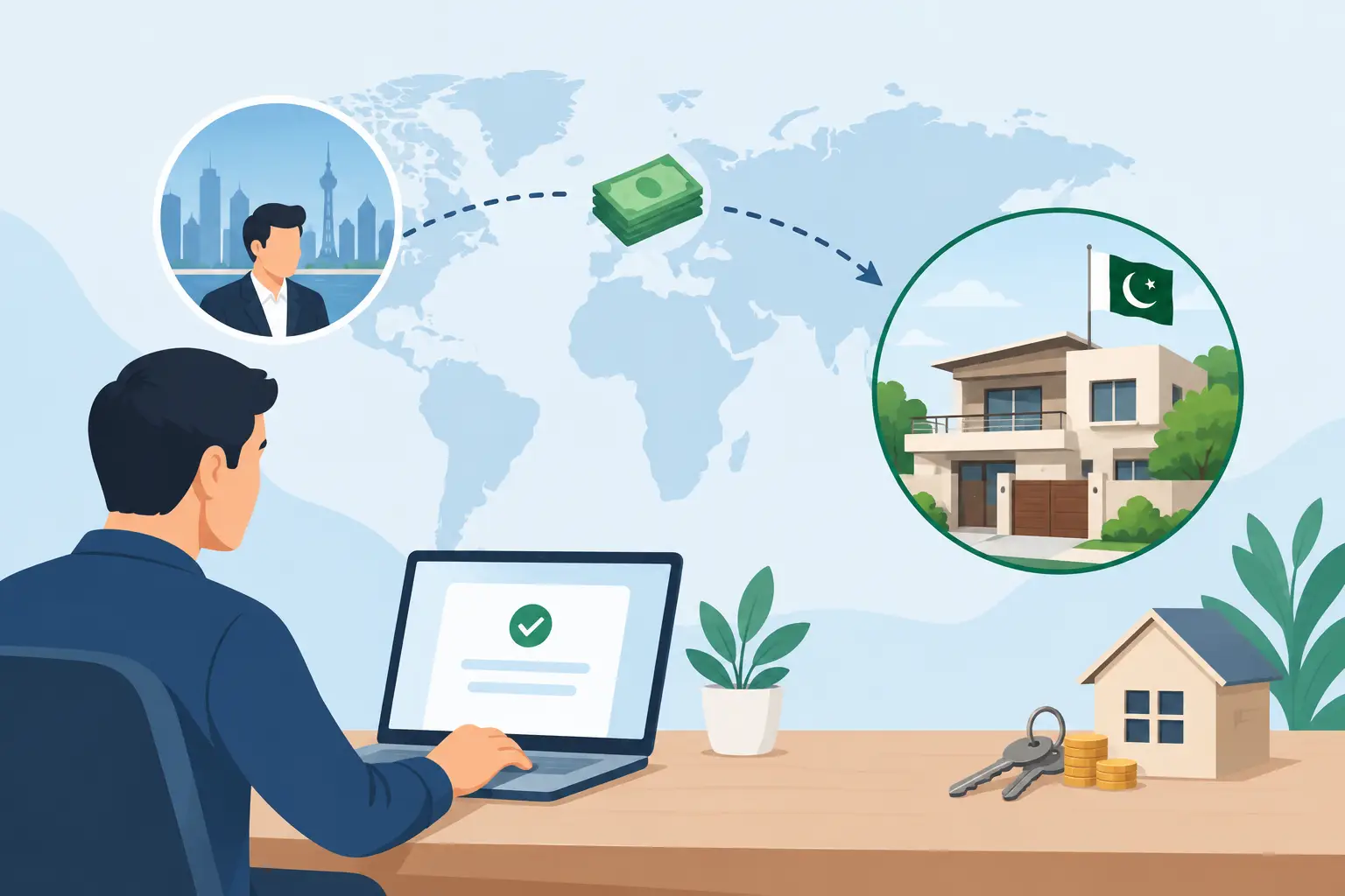 How to Collect Rent From Overseas in Pakistan