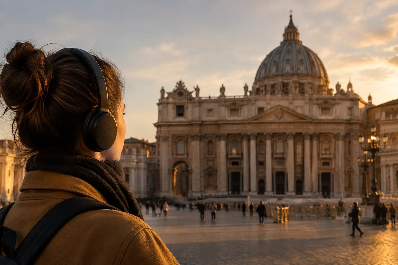 Audio guide for famous landmarks, used well
