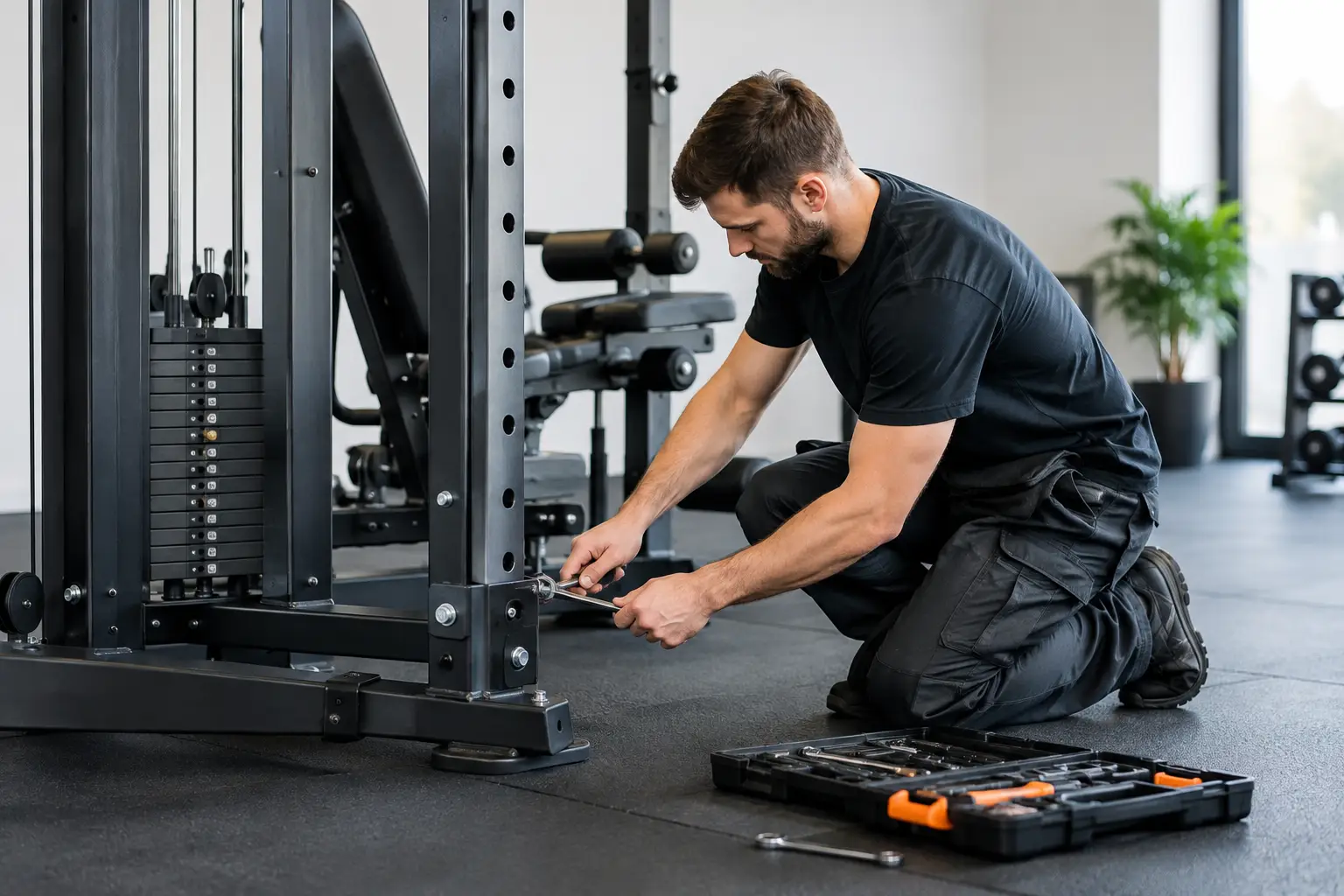 Wie monteert professionele fitnessapparatuur?