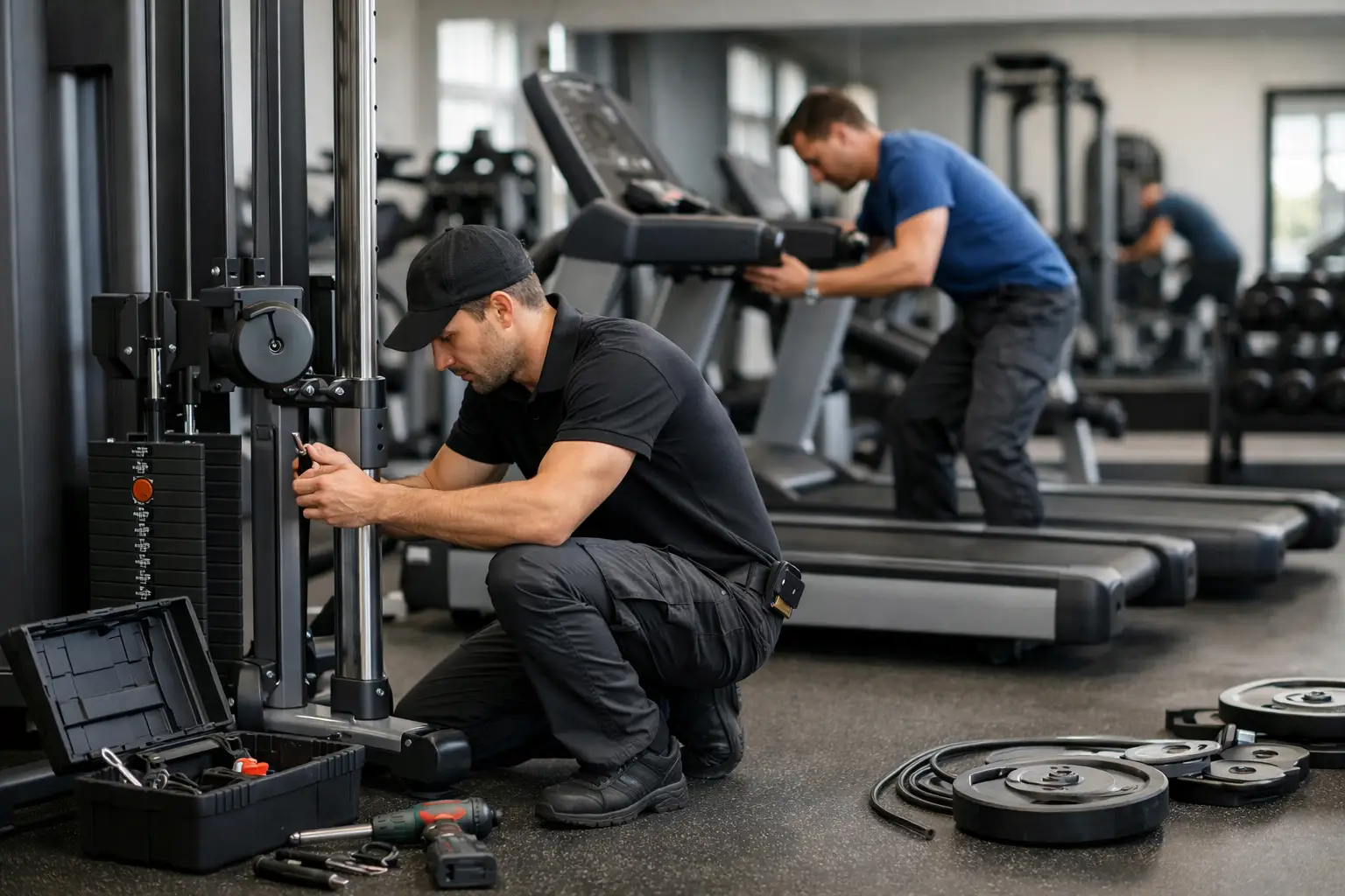 Professionele fitnessapparatuur installeren