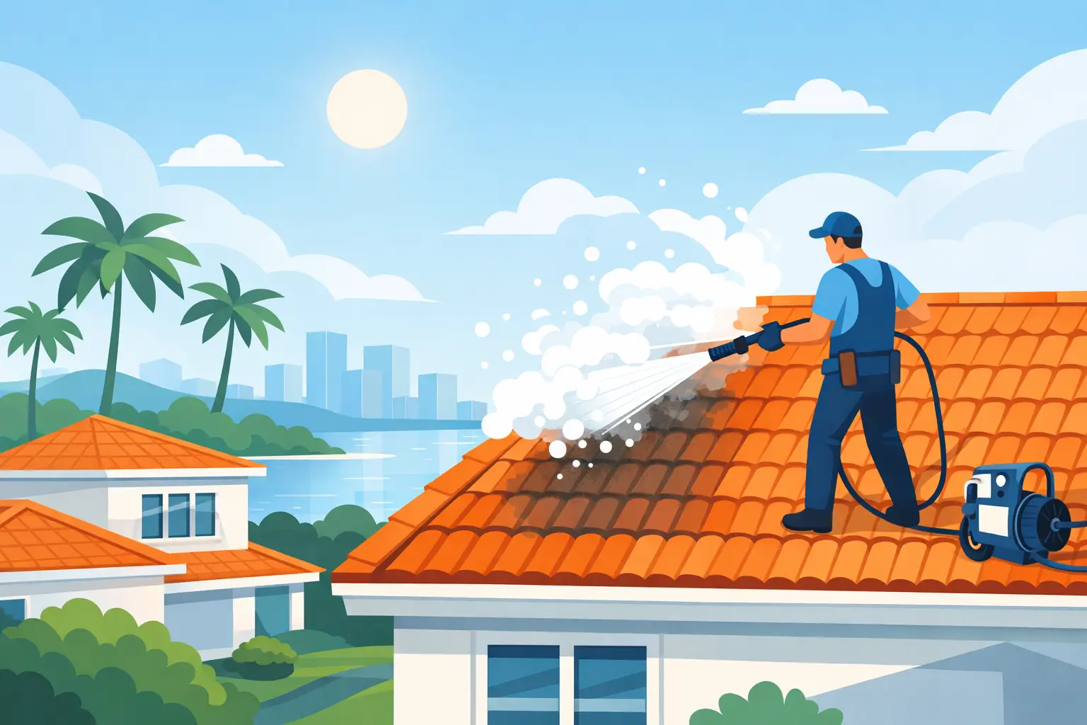 Roof Soft Washing for Florida Homes and Businesses
