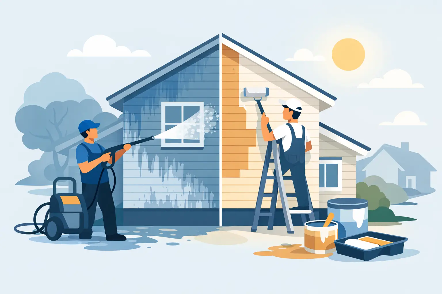 Painting After Pressure Washing: When to Start