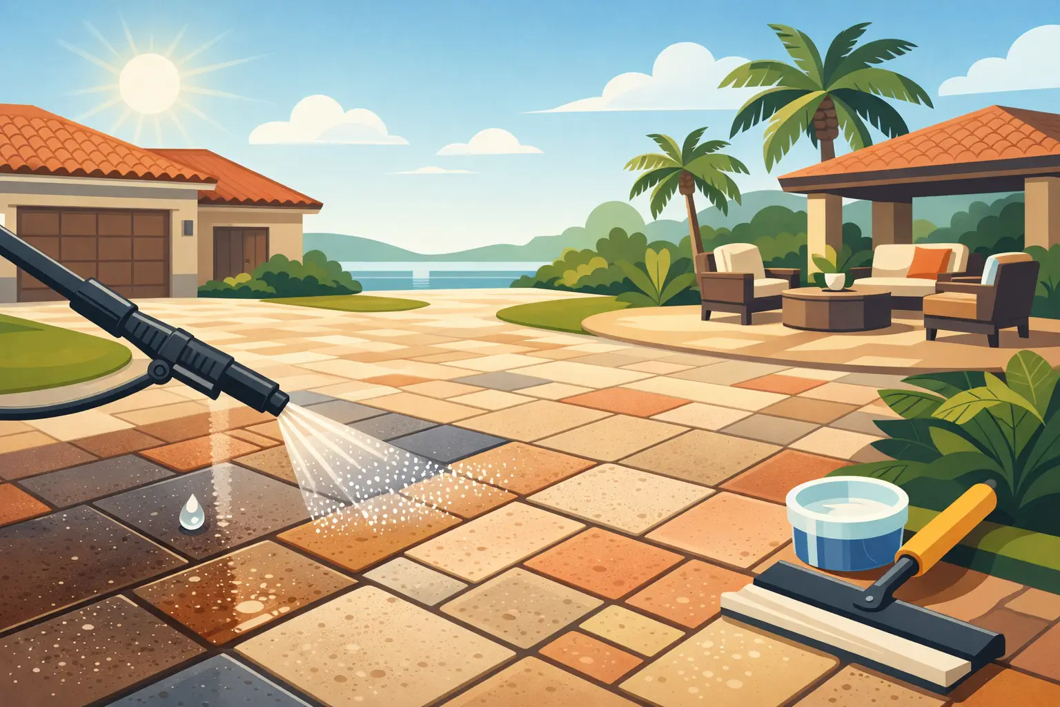Paver Sealing for Florida Driveways and Patios