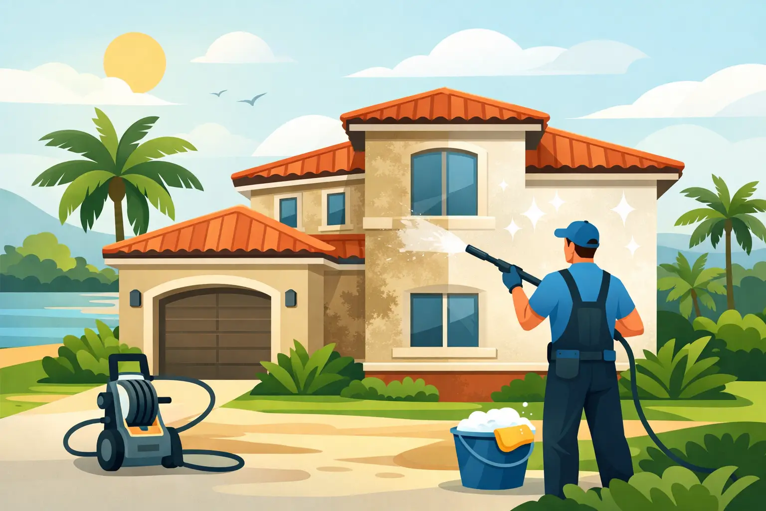 Stucco Cleaning Service for Florida Homes