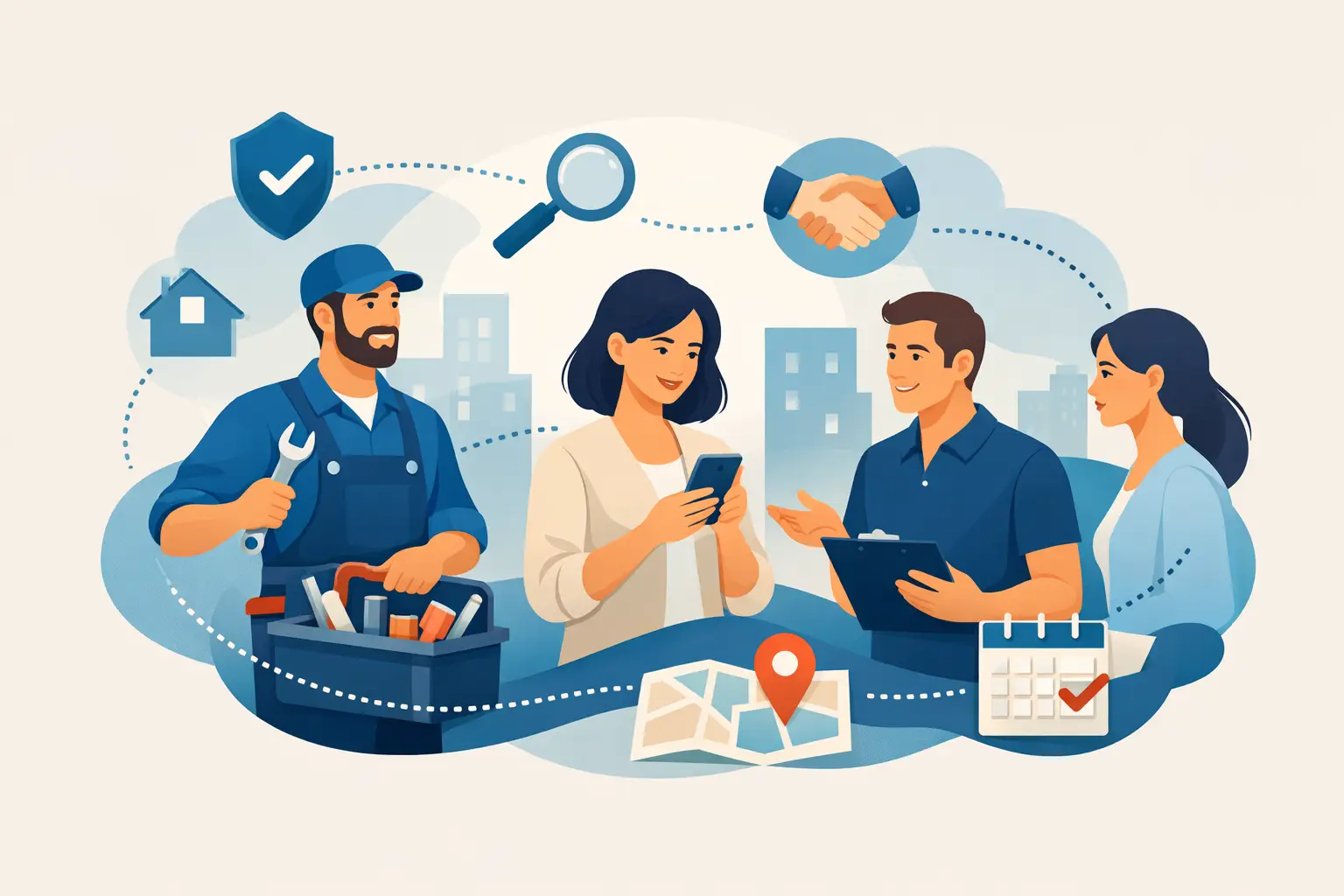 Plataforma de serviços locais com confiança
