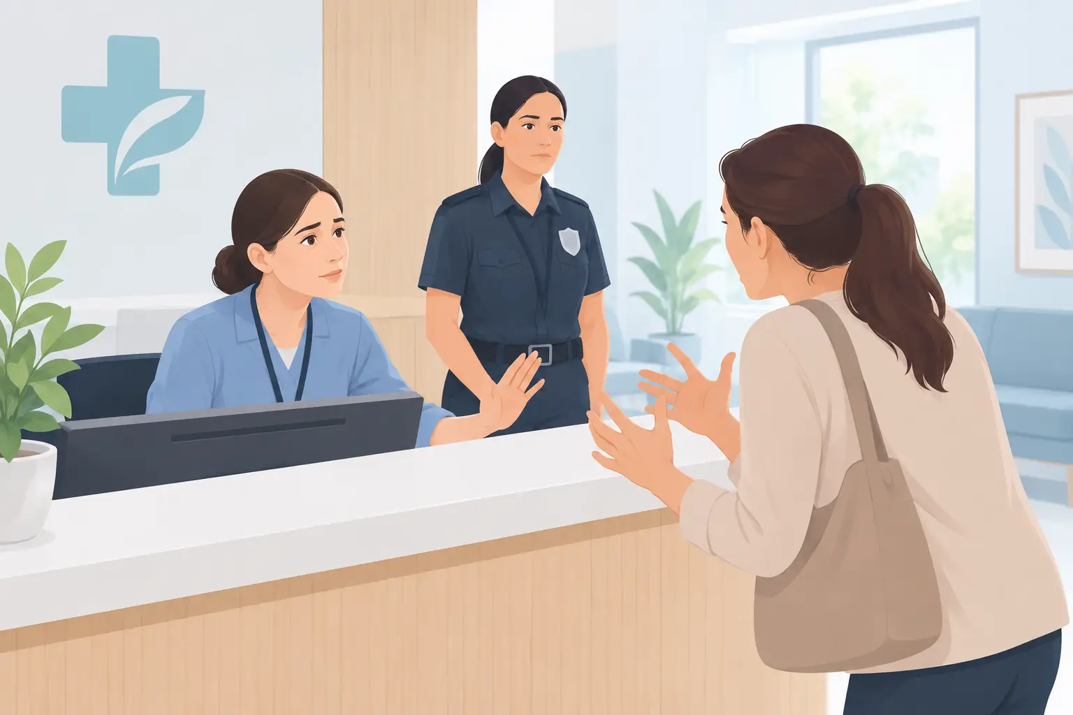 Cómo proteger recepción de clínica ante agresiones