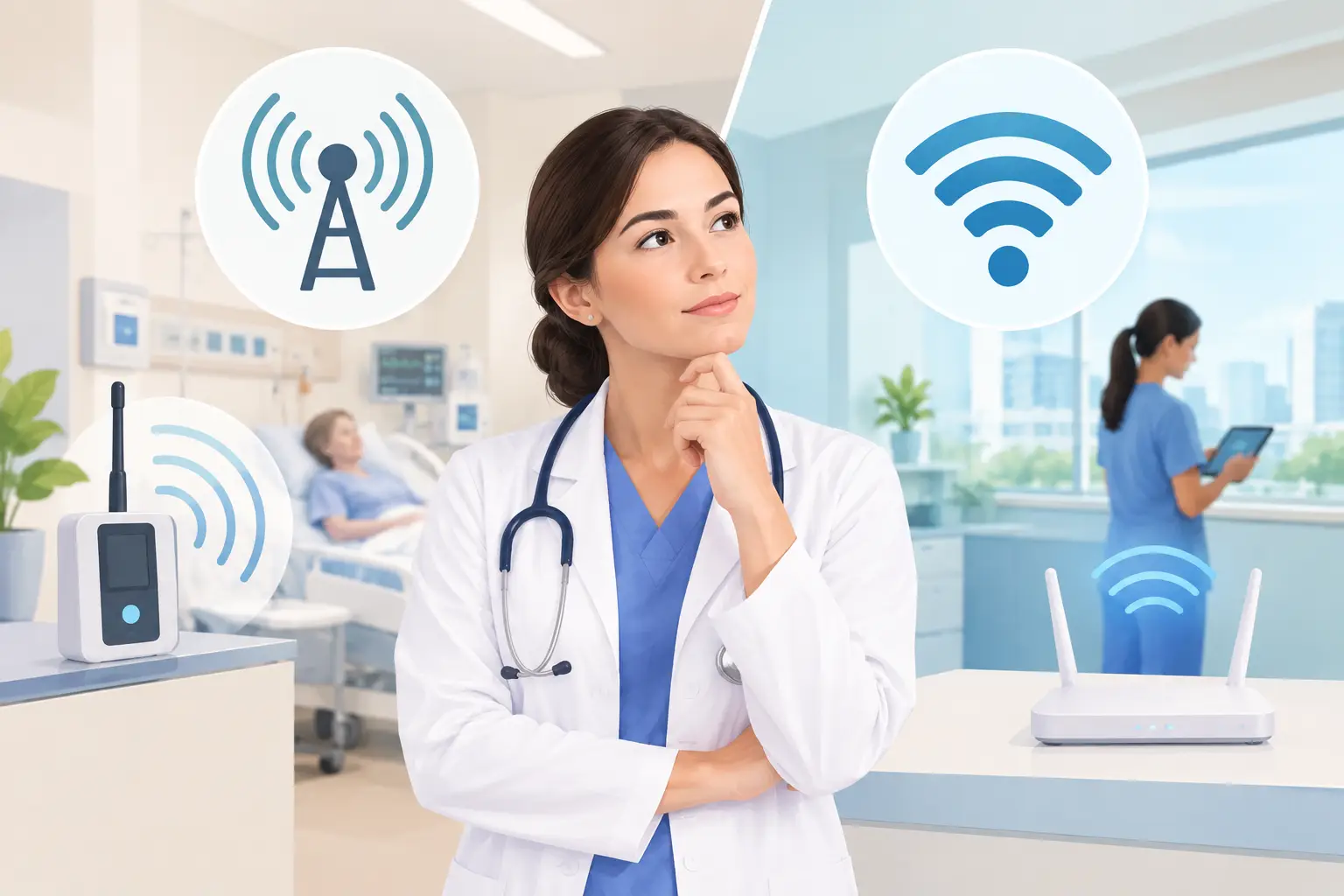 Radiofrecuencia versus WiFi en hospital: qué elegir