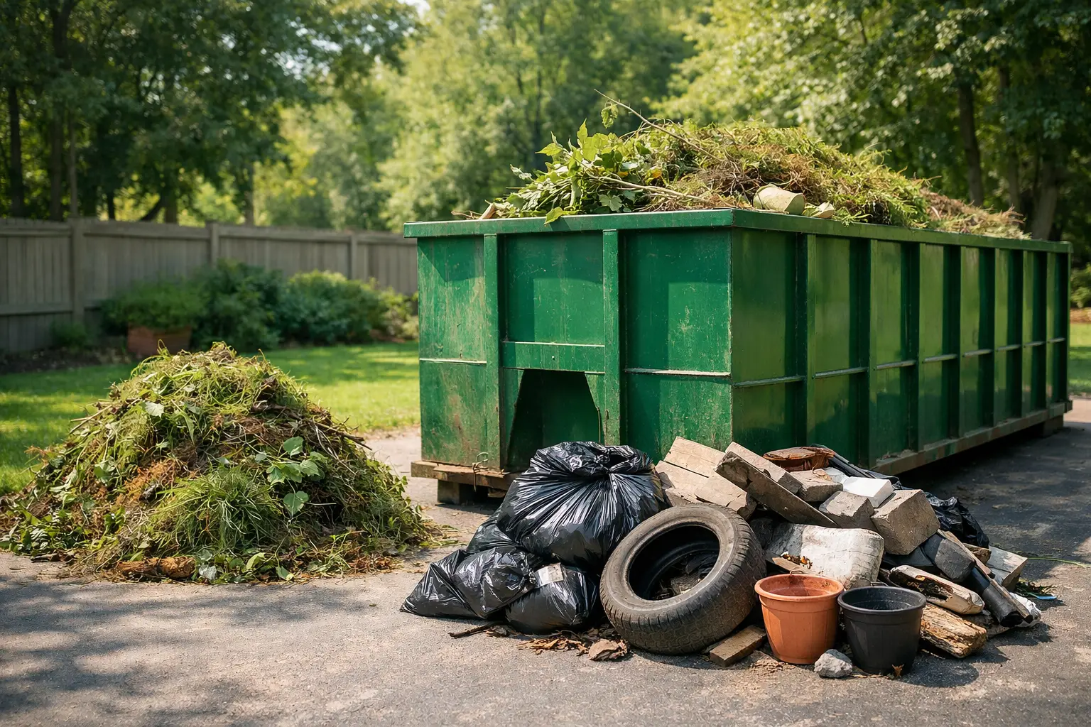 Yard Waste Dumpster Rental What Fits and What Doesn't