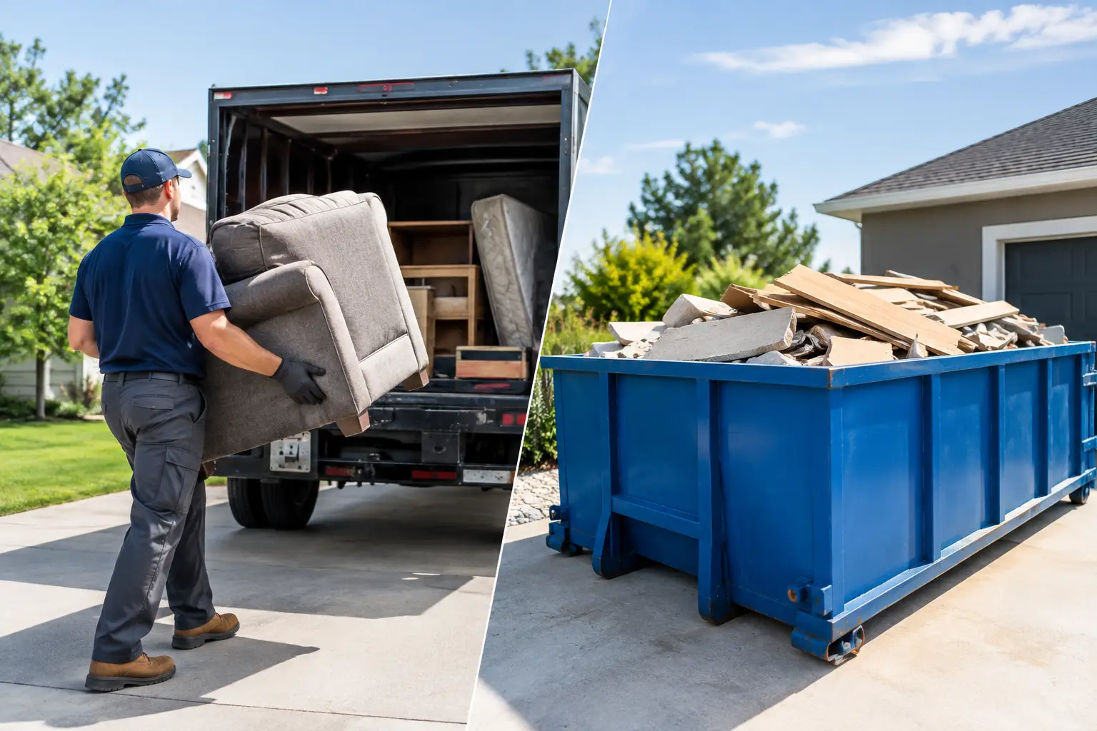 Junk Hauling Versus Dumpster Rental Explained