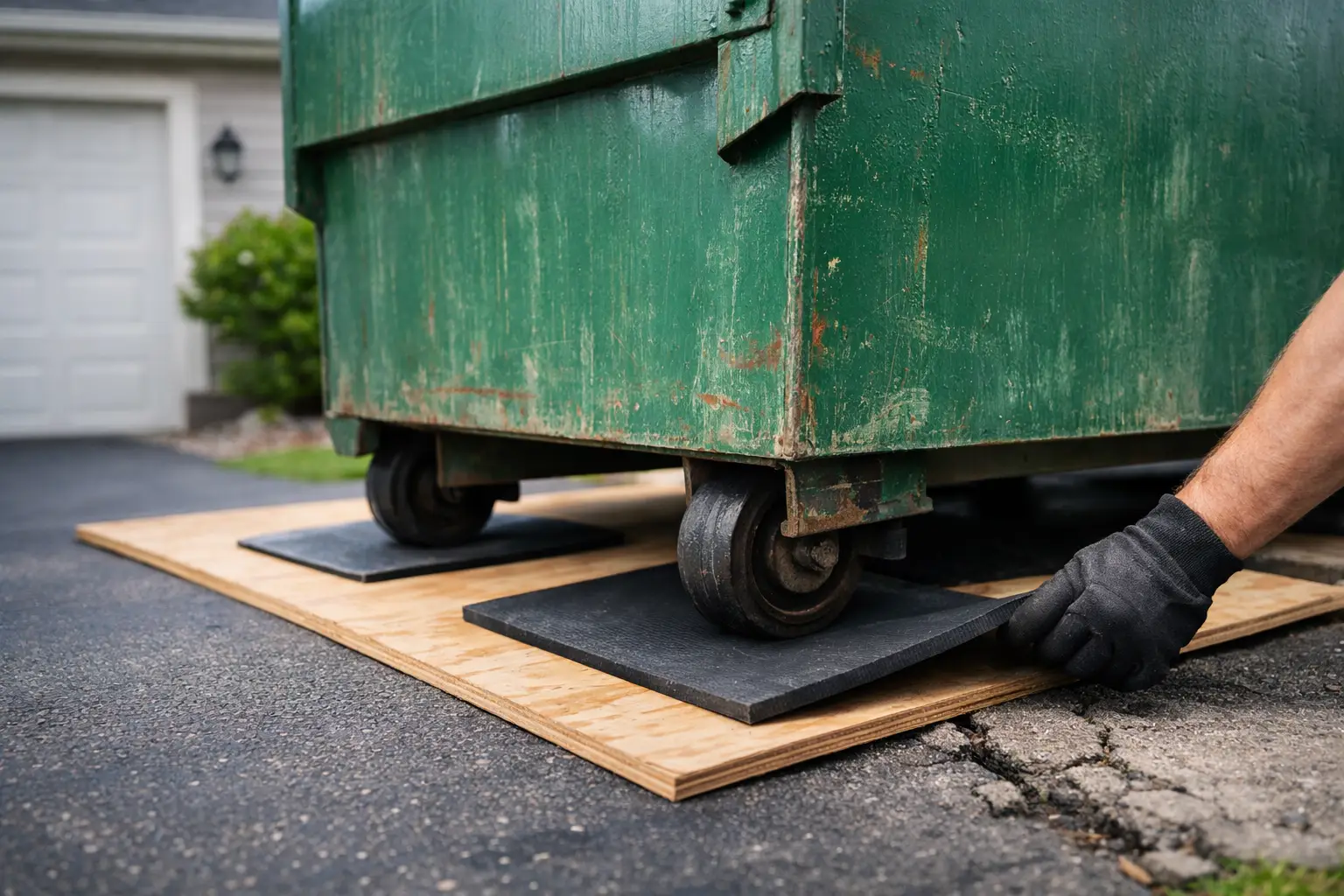 How to Protect Driveway Surfaces From Dumpster Damage