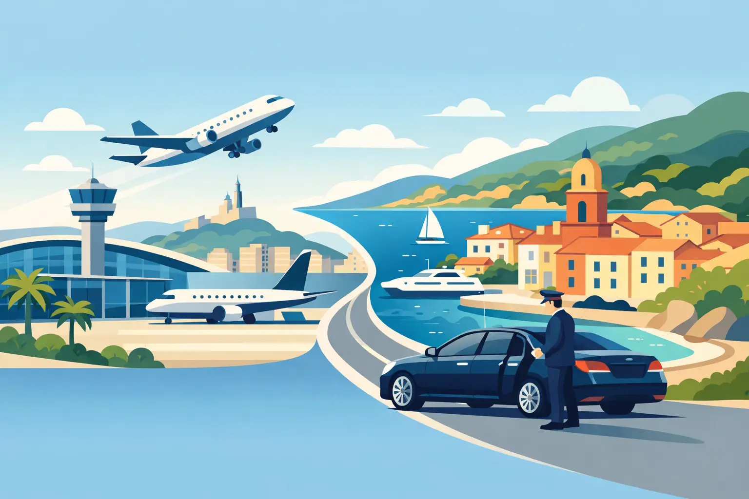 Marseille Airport to Saint Tropez Chauffeur