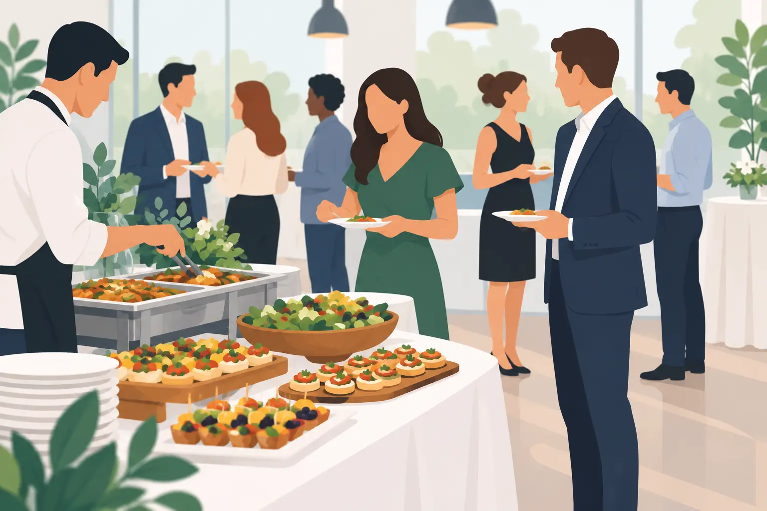 Group Event Catering for a Crowd That Stays