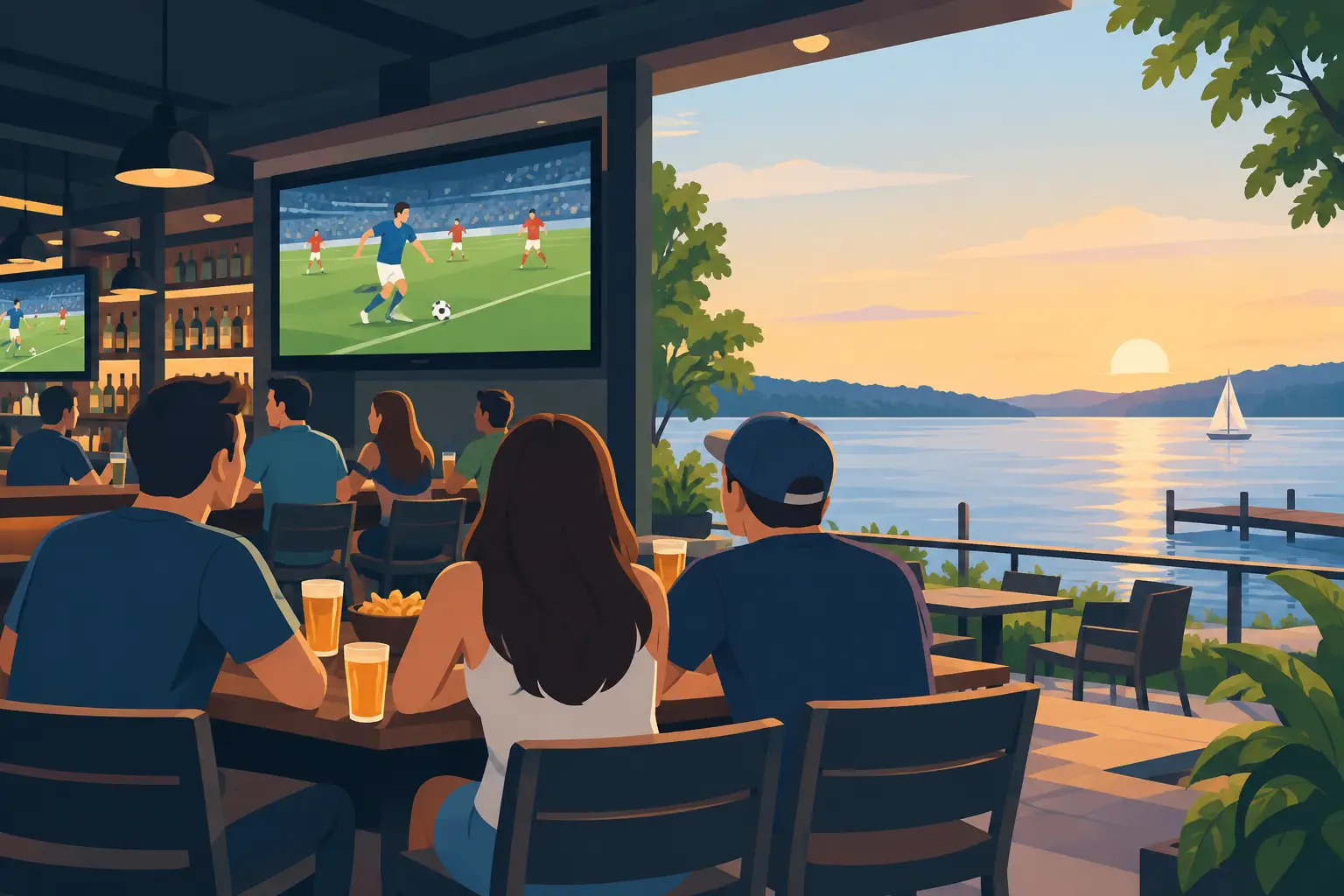 Why Sports Bars Feel Better Beside the Lake