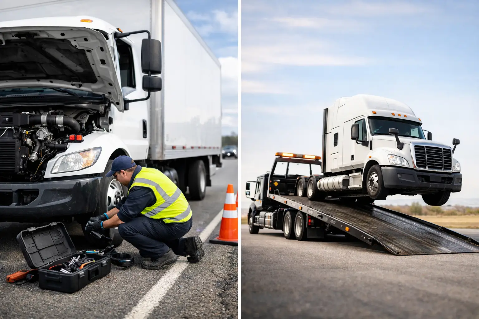 Roadside Repair Versus Towing for Fleet Uptime