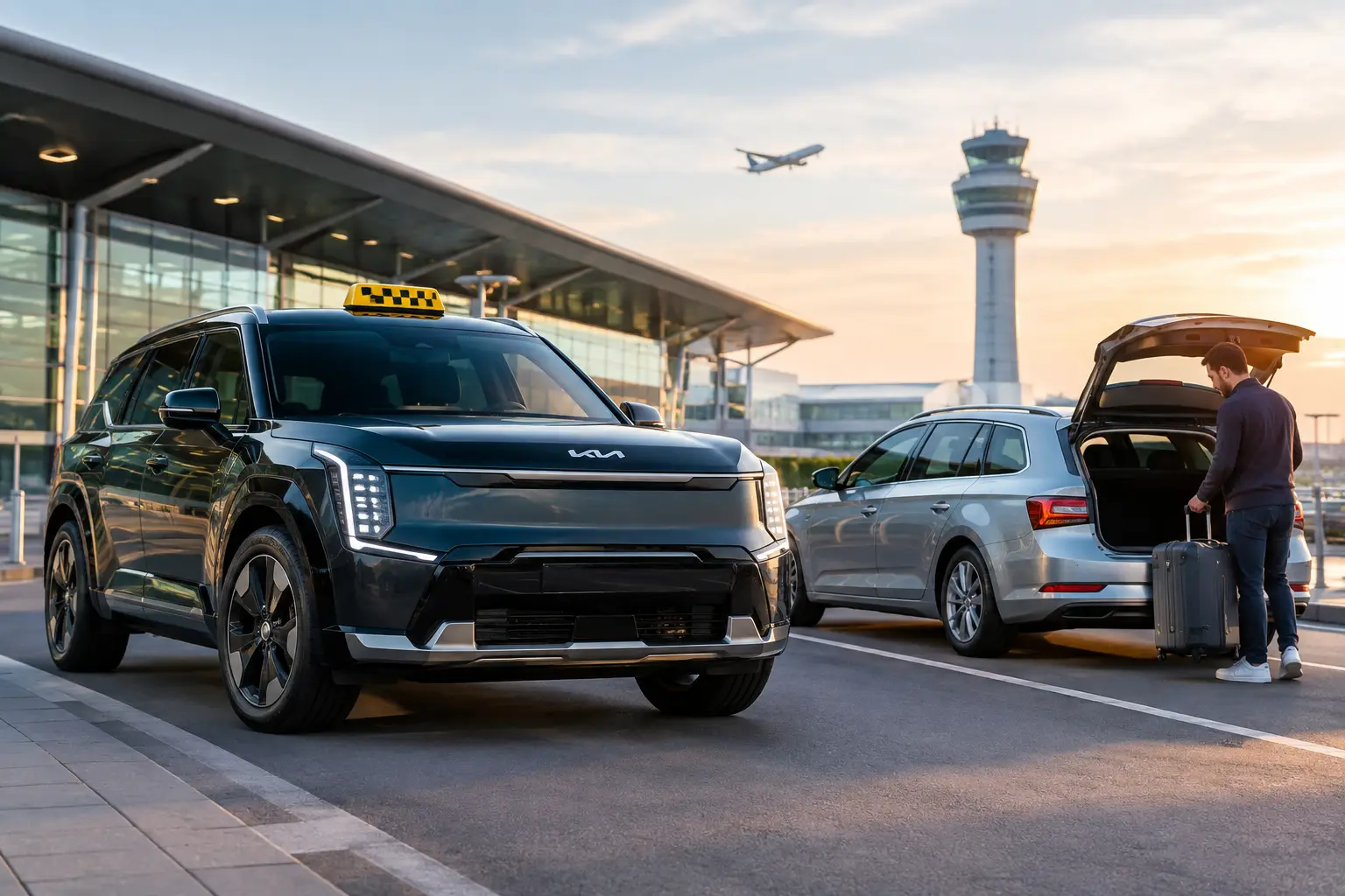 Taxi versus huurauto luchthaven vergelijken