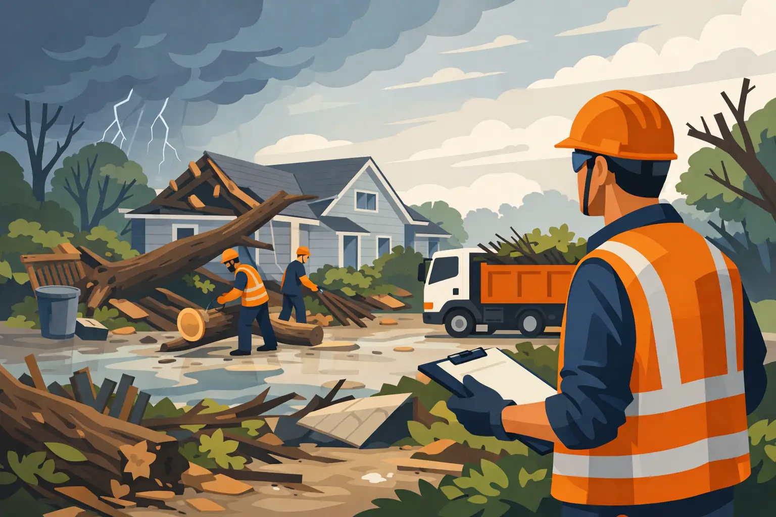 When to Call a Storm Debris Cleanup Contractor
