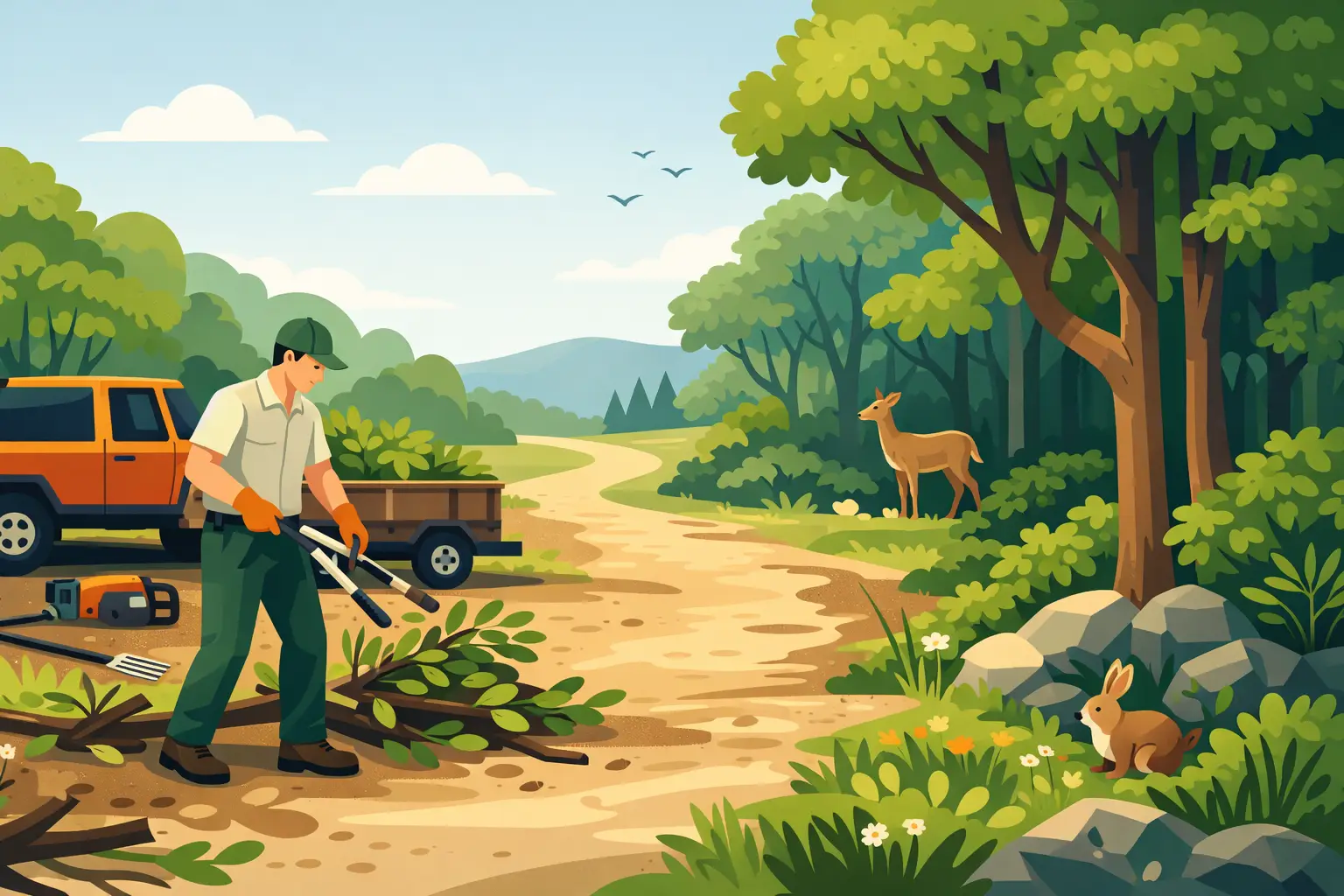 How to Clear Trails on Property Without Overclearing