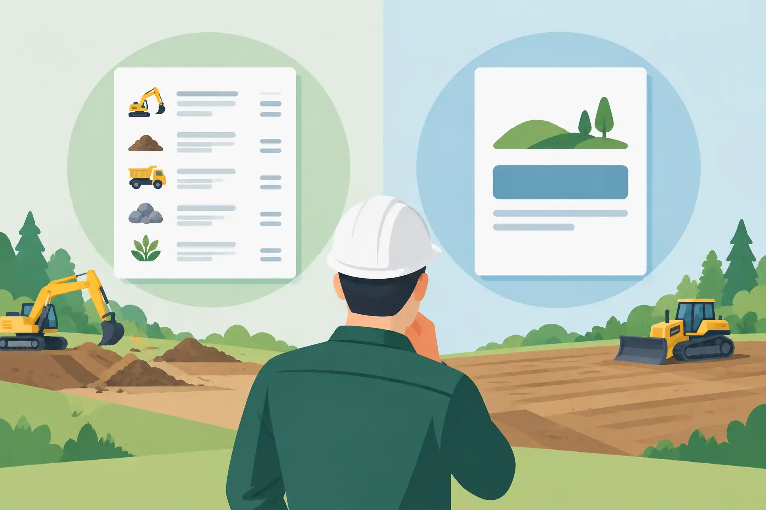 Itemized Versus Flat Estimates for Land Work
