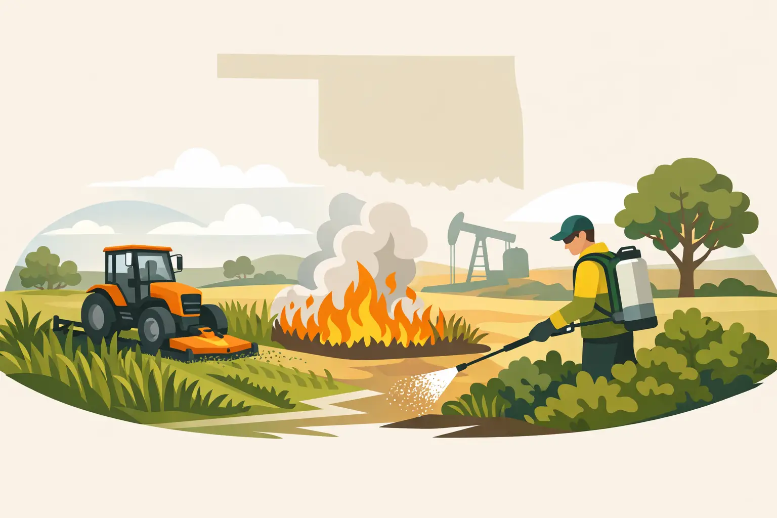 Best Vegetation Control Methods for Oklahoma Land