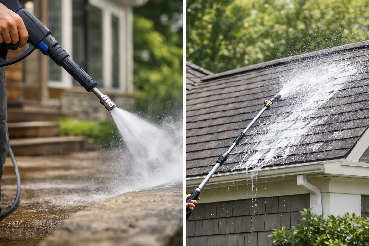 Pressure Washing Versus Soft Washing