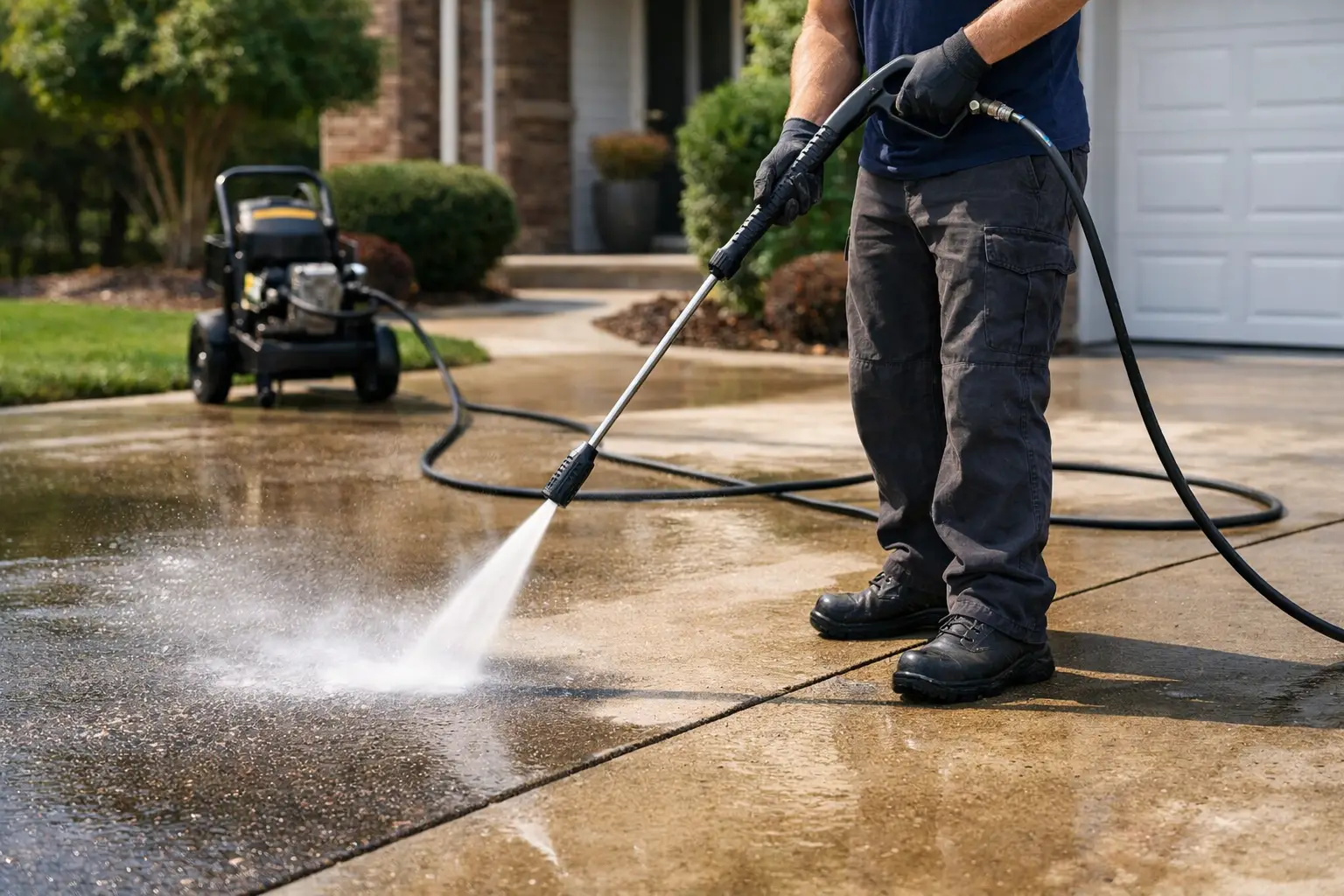 How to Pressure Wash a Driveway Right