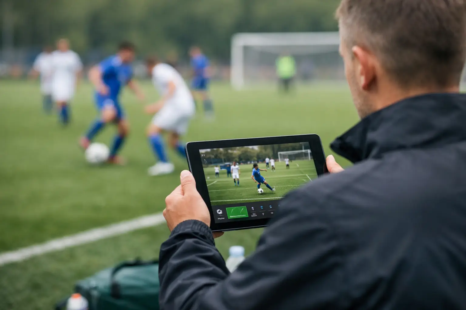 Digitalt kampreferat fotball på sidelinjen
