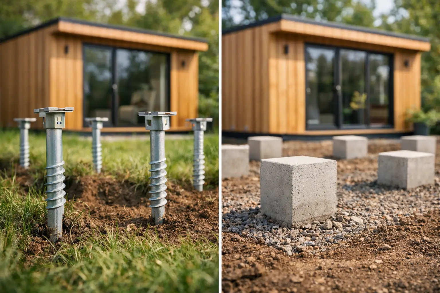 Ground Screws vs Concrete for Garden Rooms