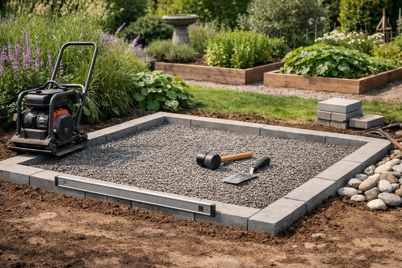 Clean Foundation Installation for Gardens