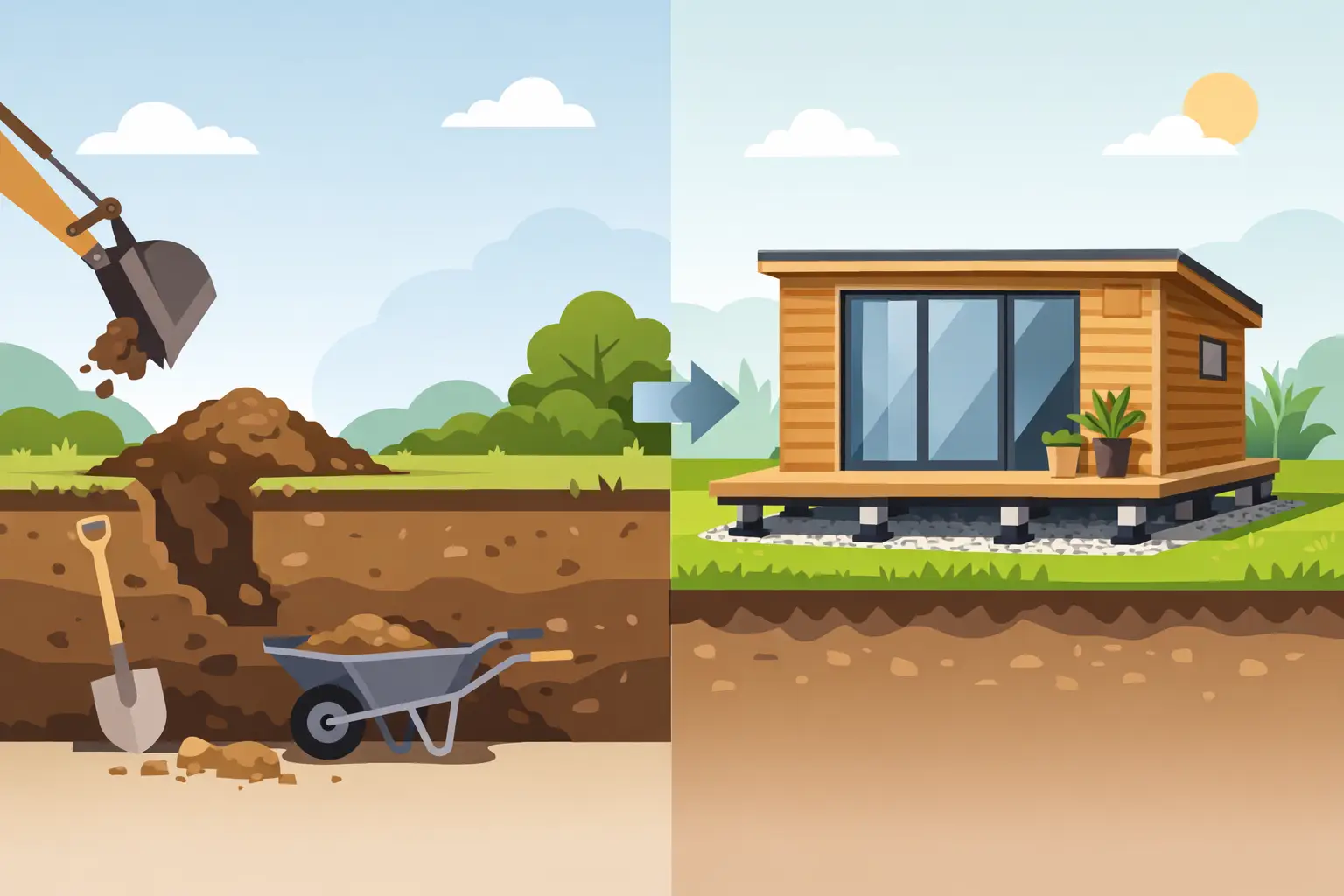 How to Avoid Excavation for Garden Buildings