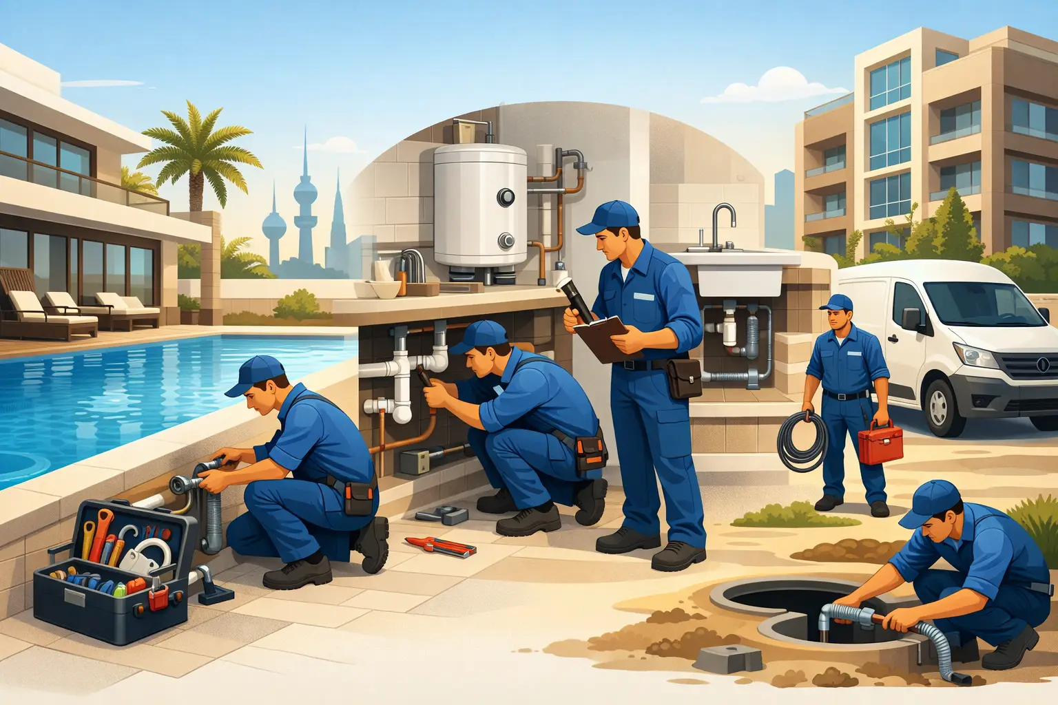 Building Plumbing Maintenance Kuwait for Properties