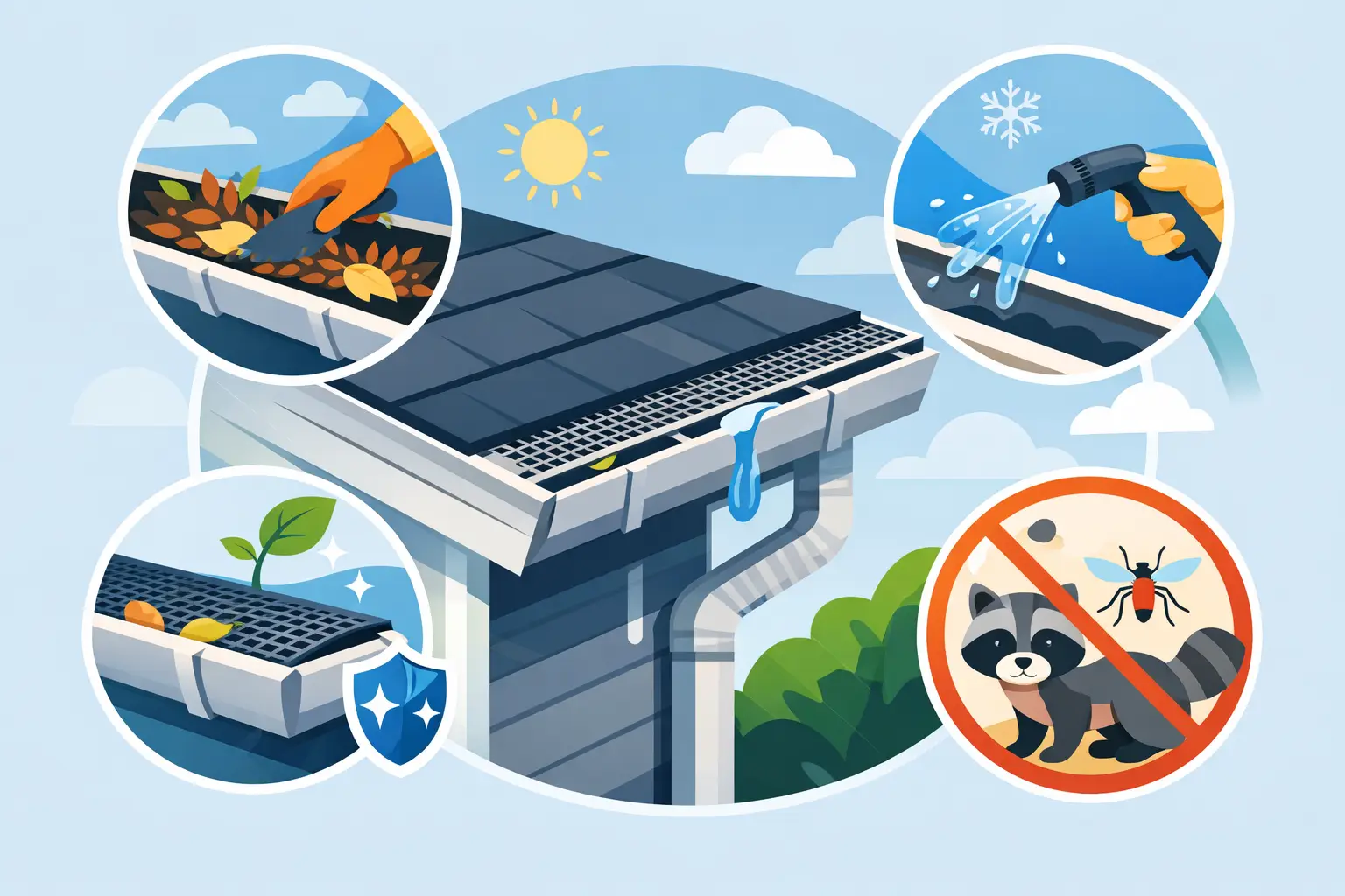How to Protect Gutters From Clogs Year-Round