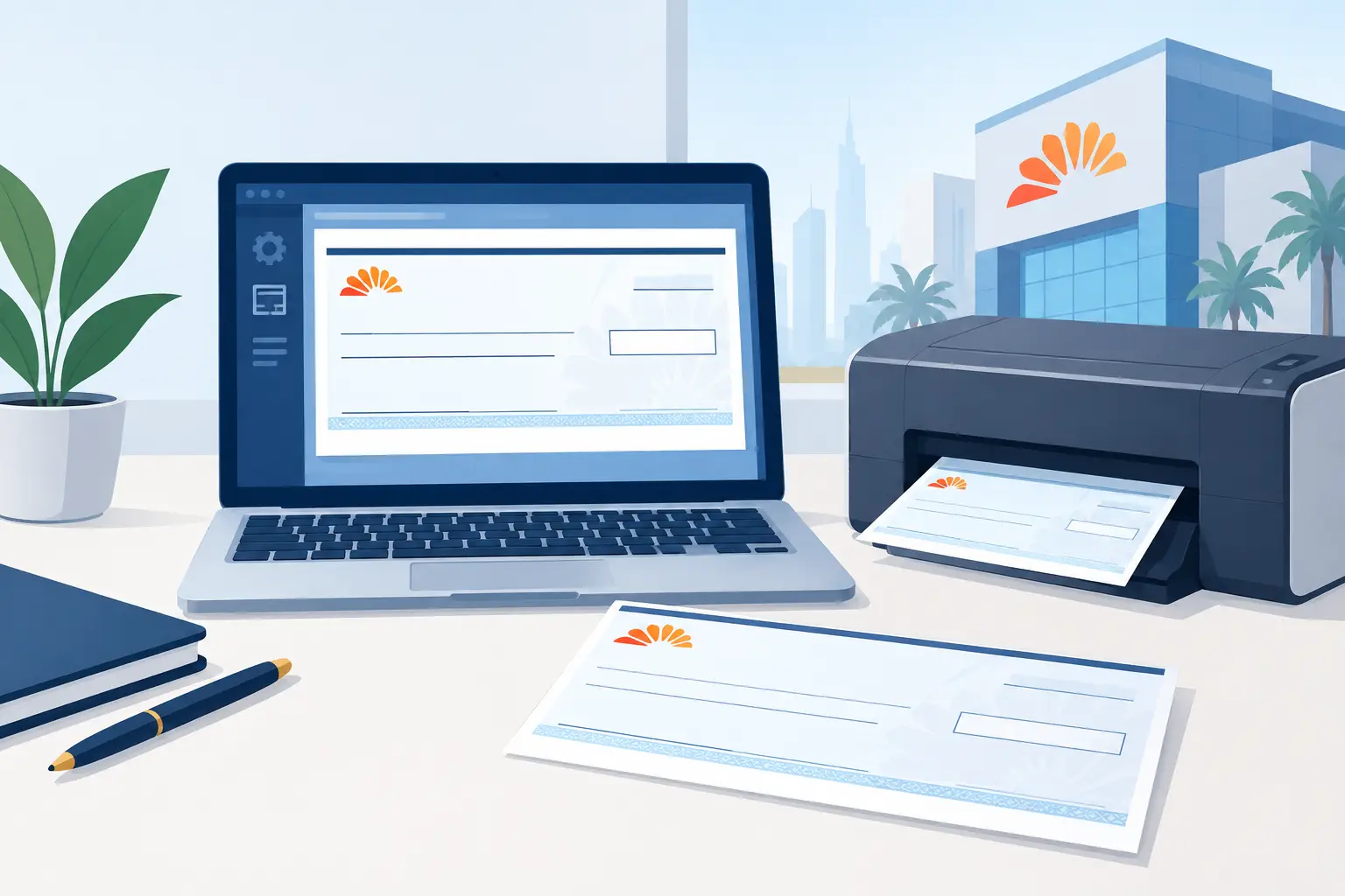 Mashreq Bank Cheque Printing Layout Setup
