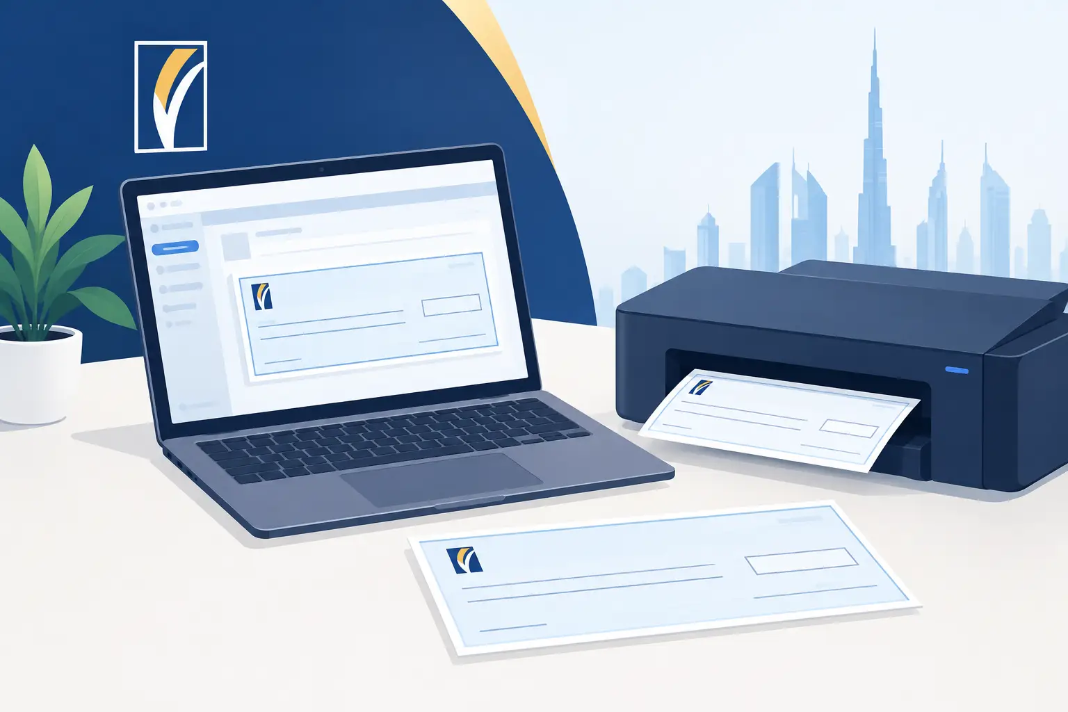 Emirates NBD Cheque Printing Template Setup
