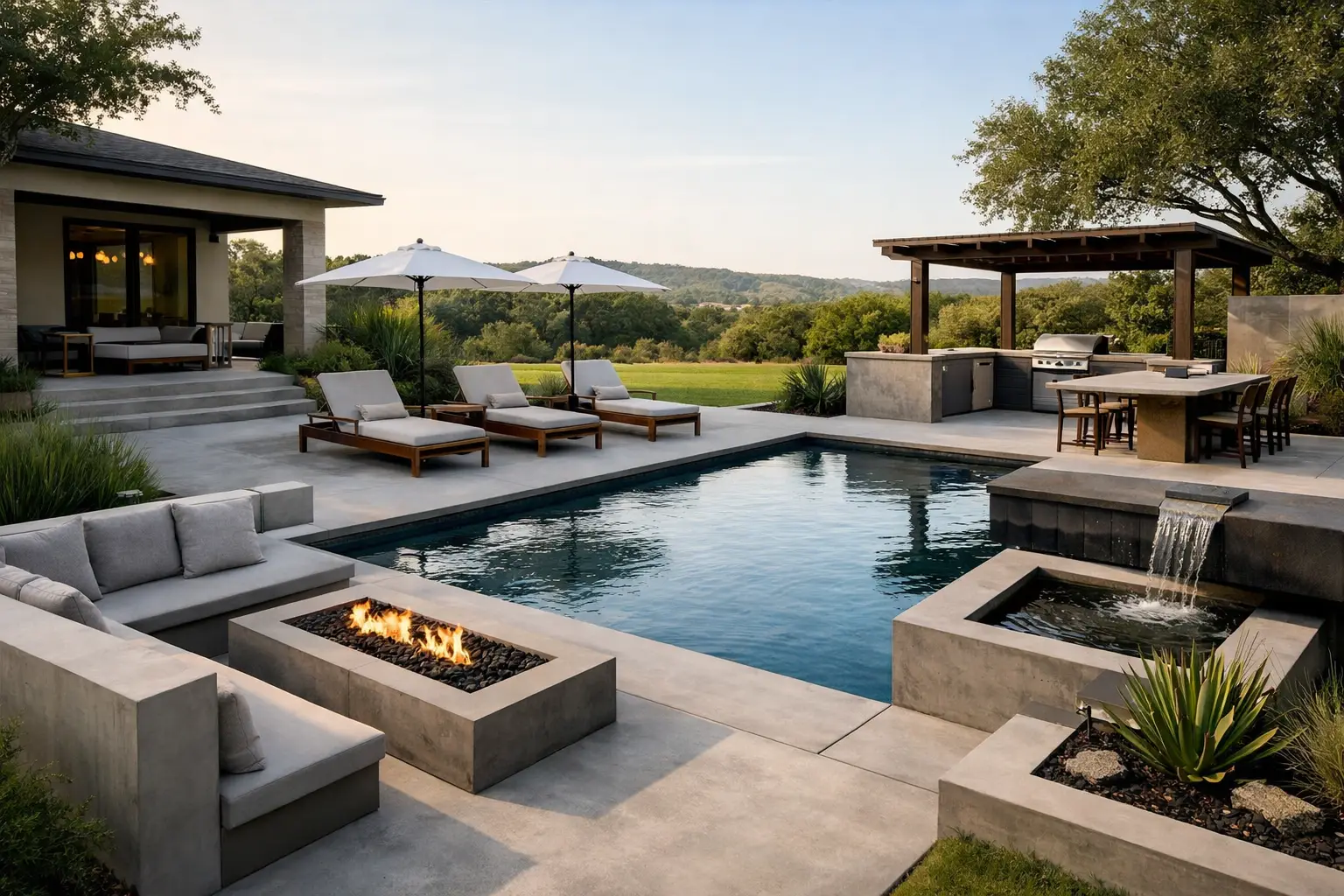 8 Best Backyard Concrete Upgrades for Austin