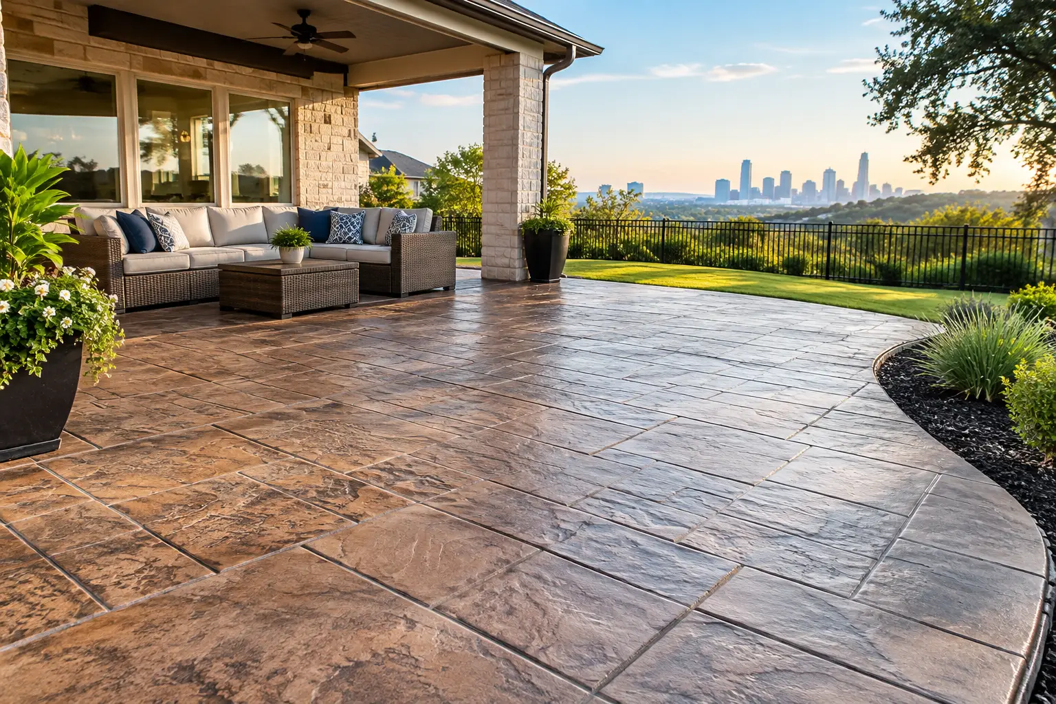 Stamped Concrete Patio Review for Austin Homes