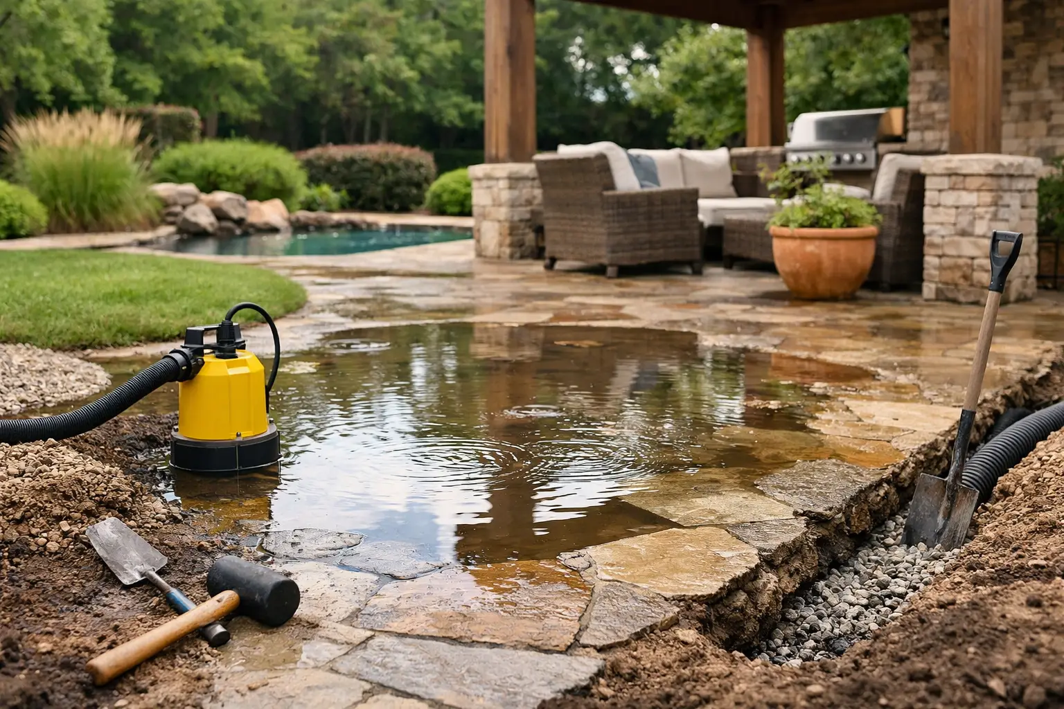 How to Prevent Patio Puddling Around Austin Homes