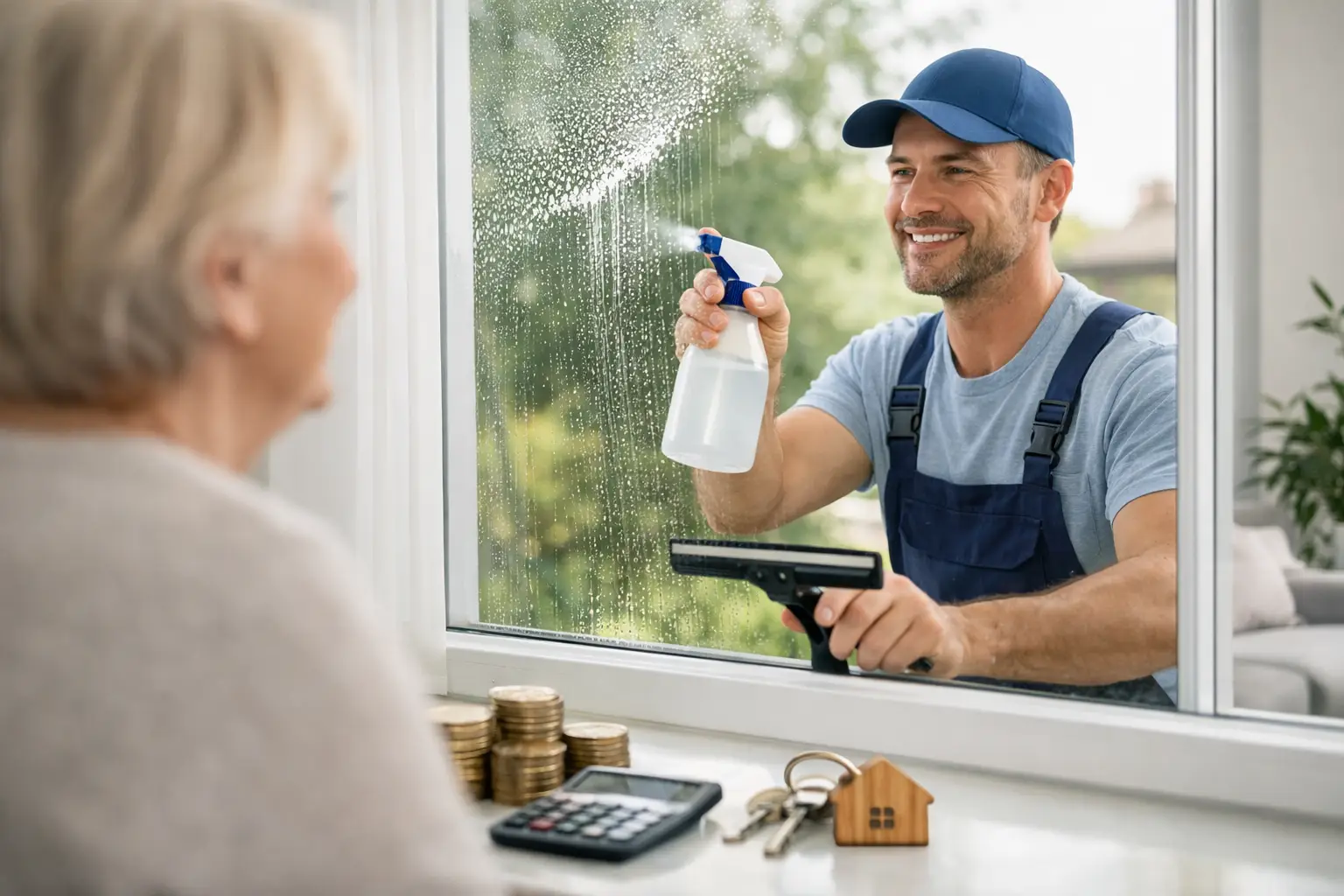 Fensterreinigung über Entlastungsbetrag nutzen