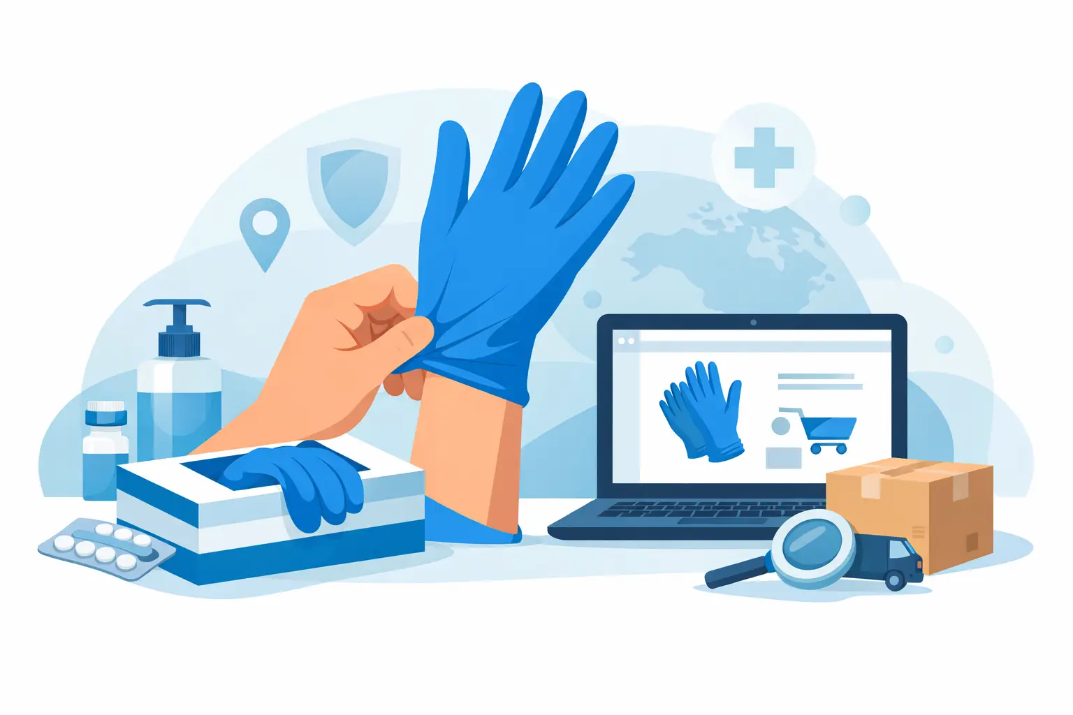 Köpa medicinska nitrilhandskar online rätt