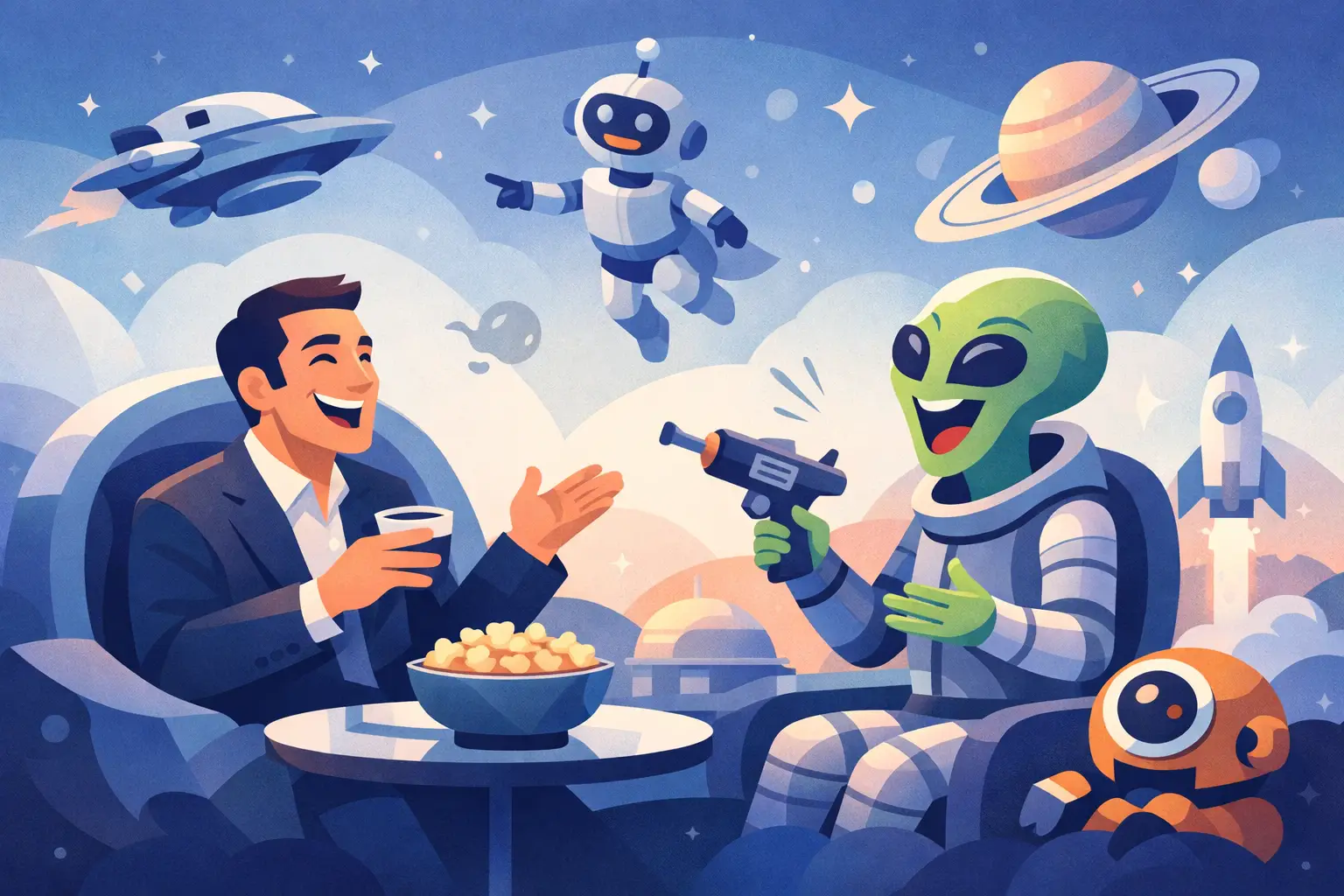 Ficção científica com humor inteligente funciona?