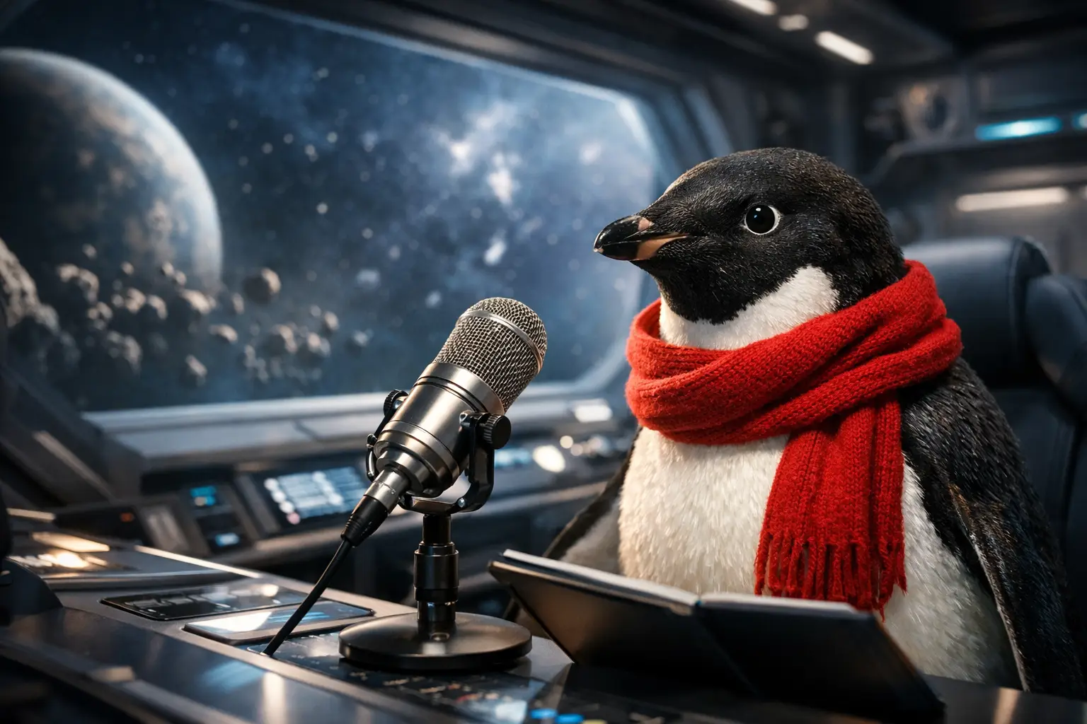Ficção científica com pinguim narrador funciona?