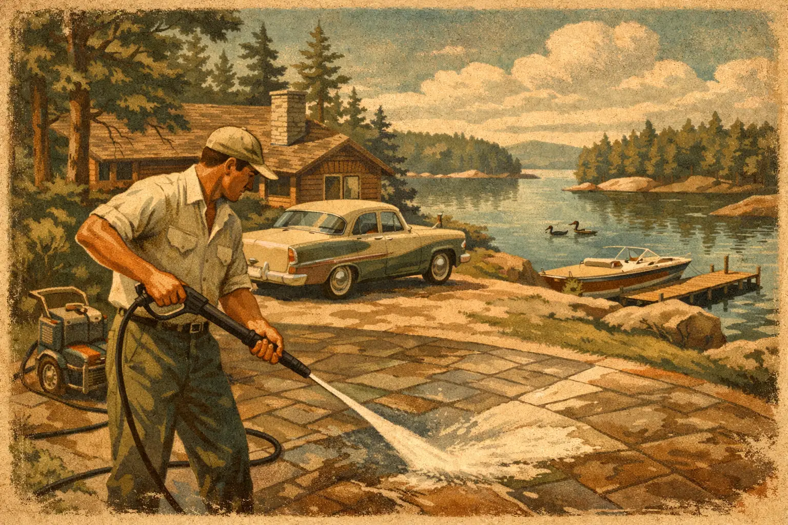 Pressure Washing Your Driveway in Muskoka
