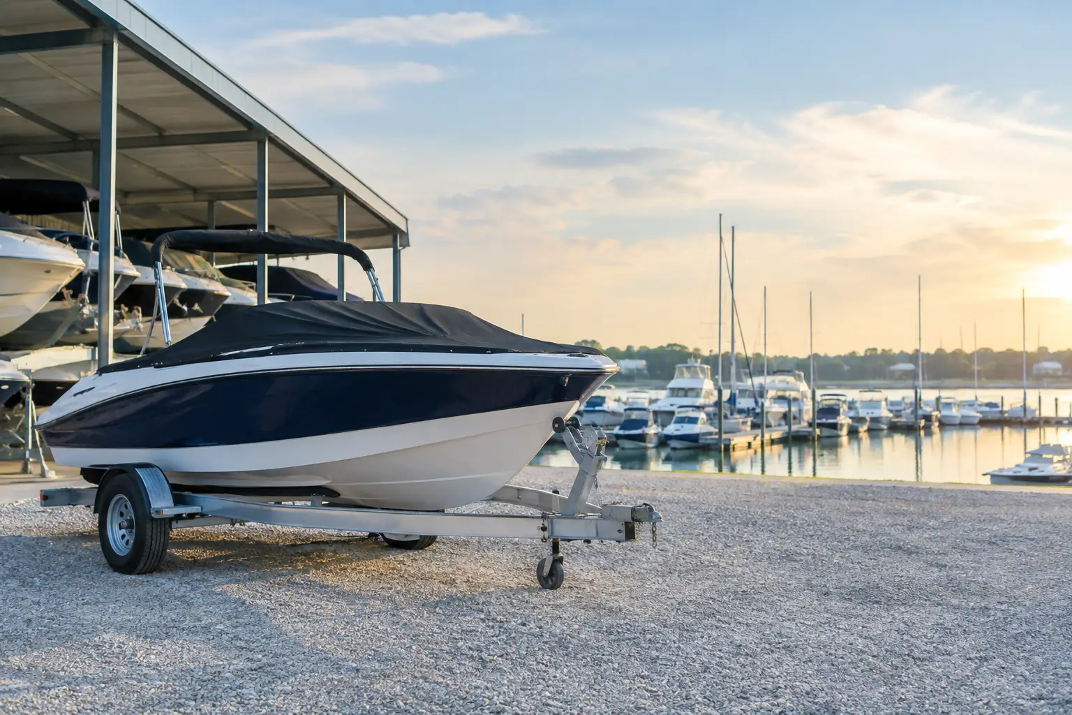 Boat Trailer Parking Near a Marina That Works