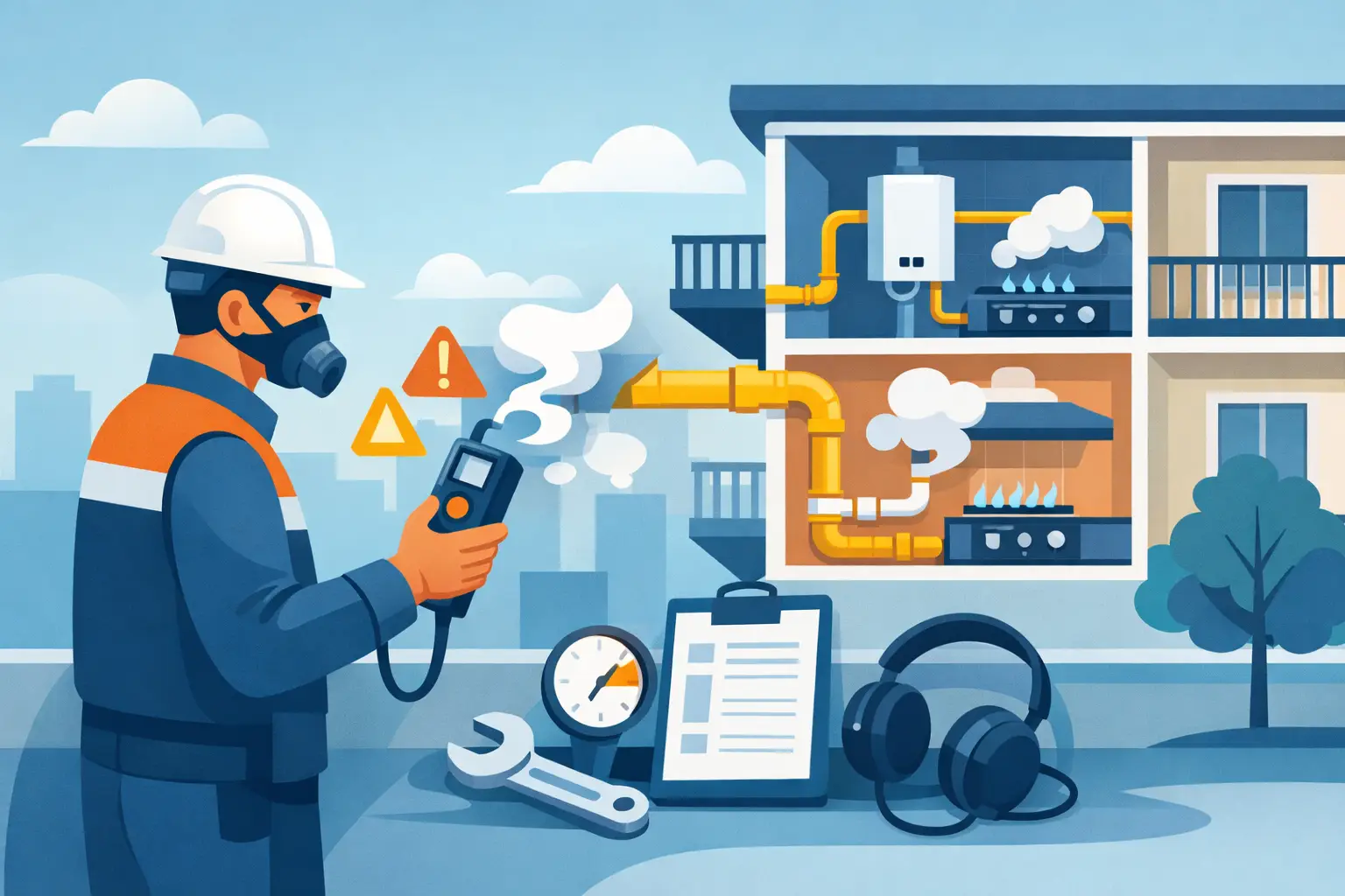 Detecção de vazamento de gás predial na prática